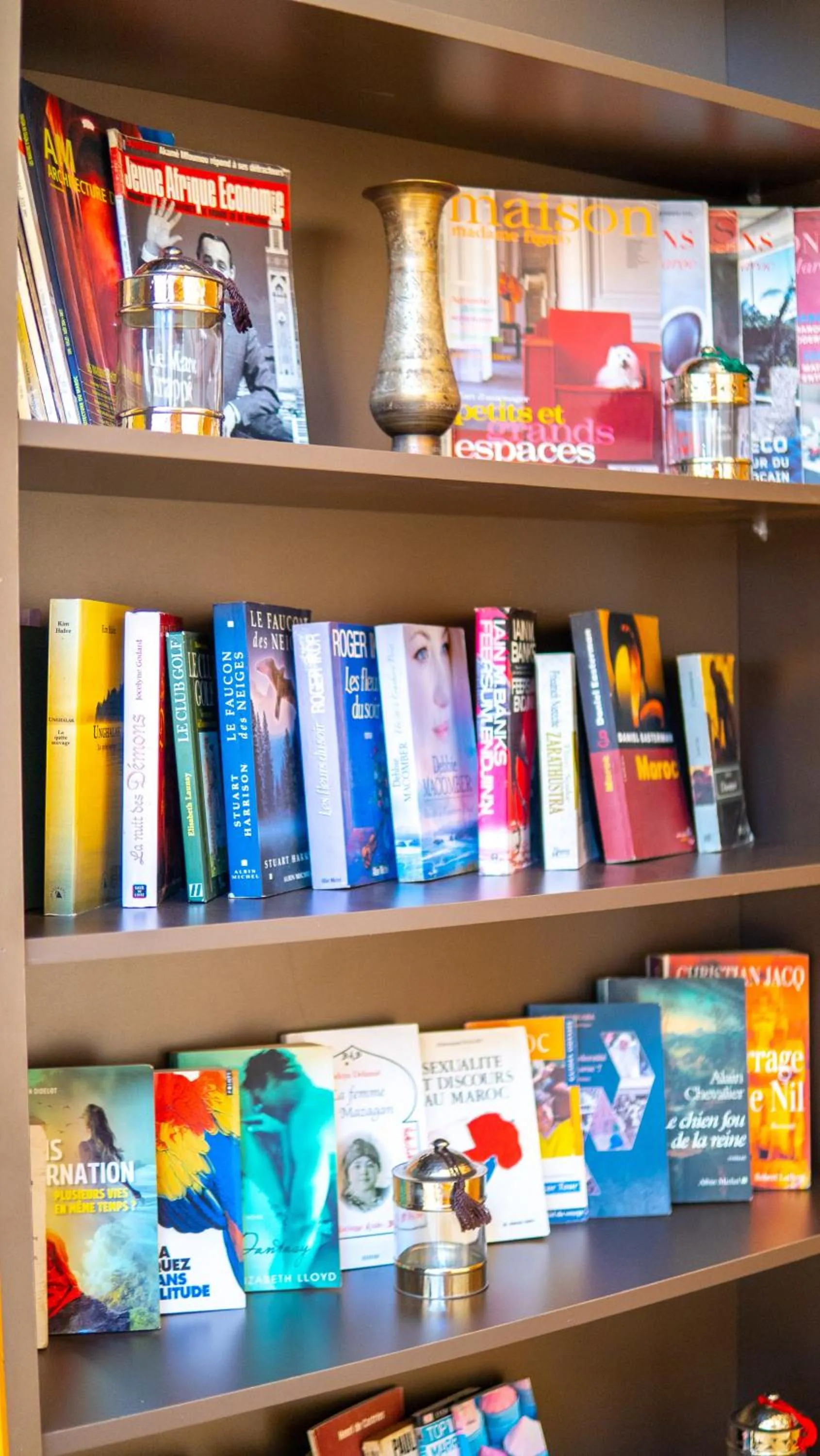 Library in Riad villa saphir & SPA