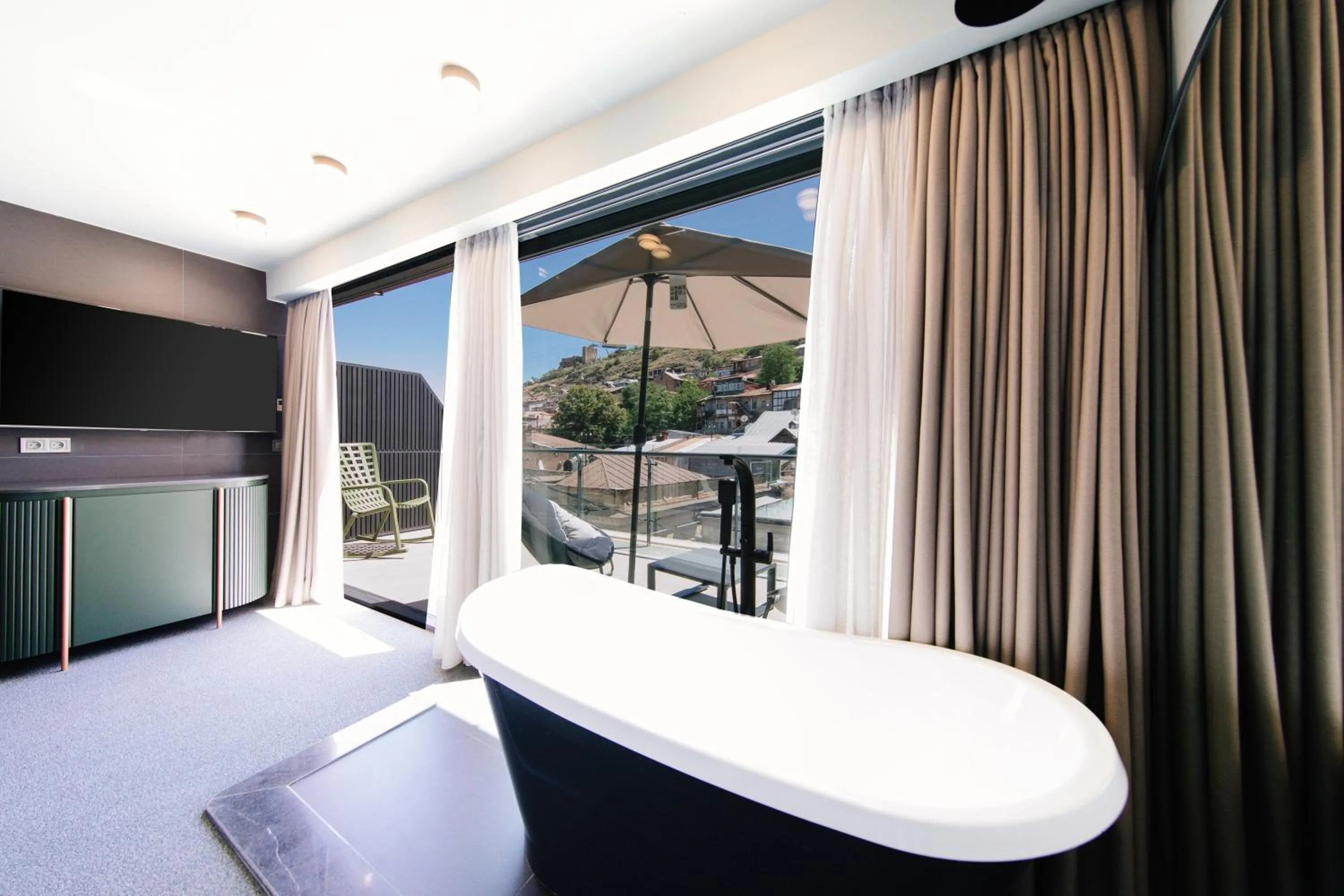 Balcony/Terrace, Bed in STROFI Boutique Hotel