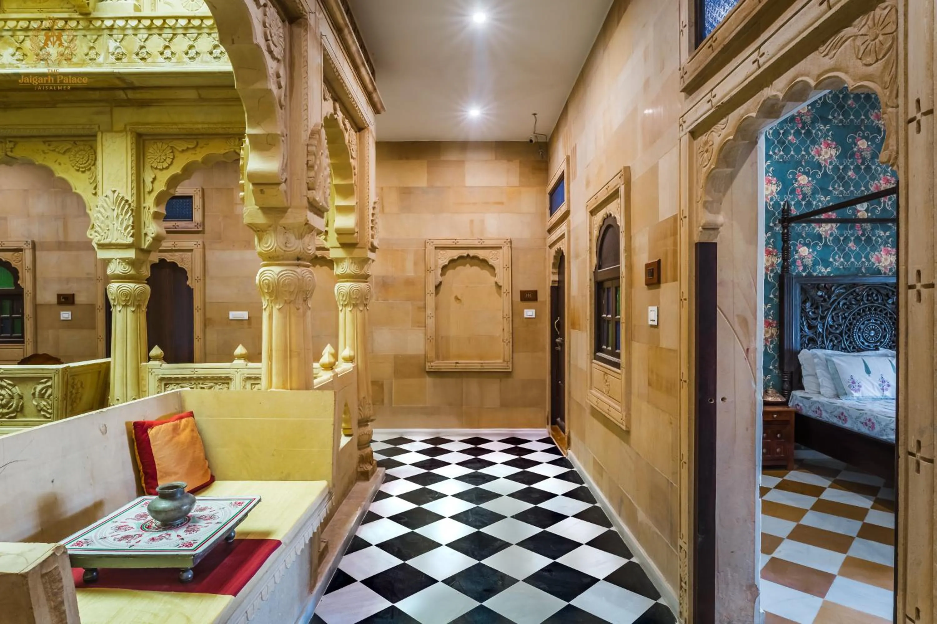 View (from property/room), Bed in The Jaigarh Palace Jaisalmer