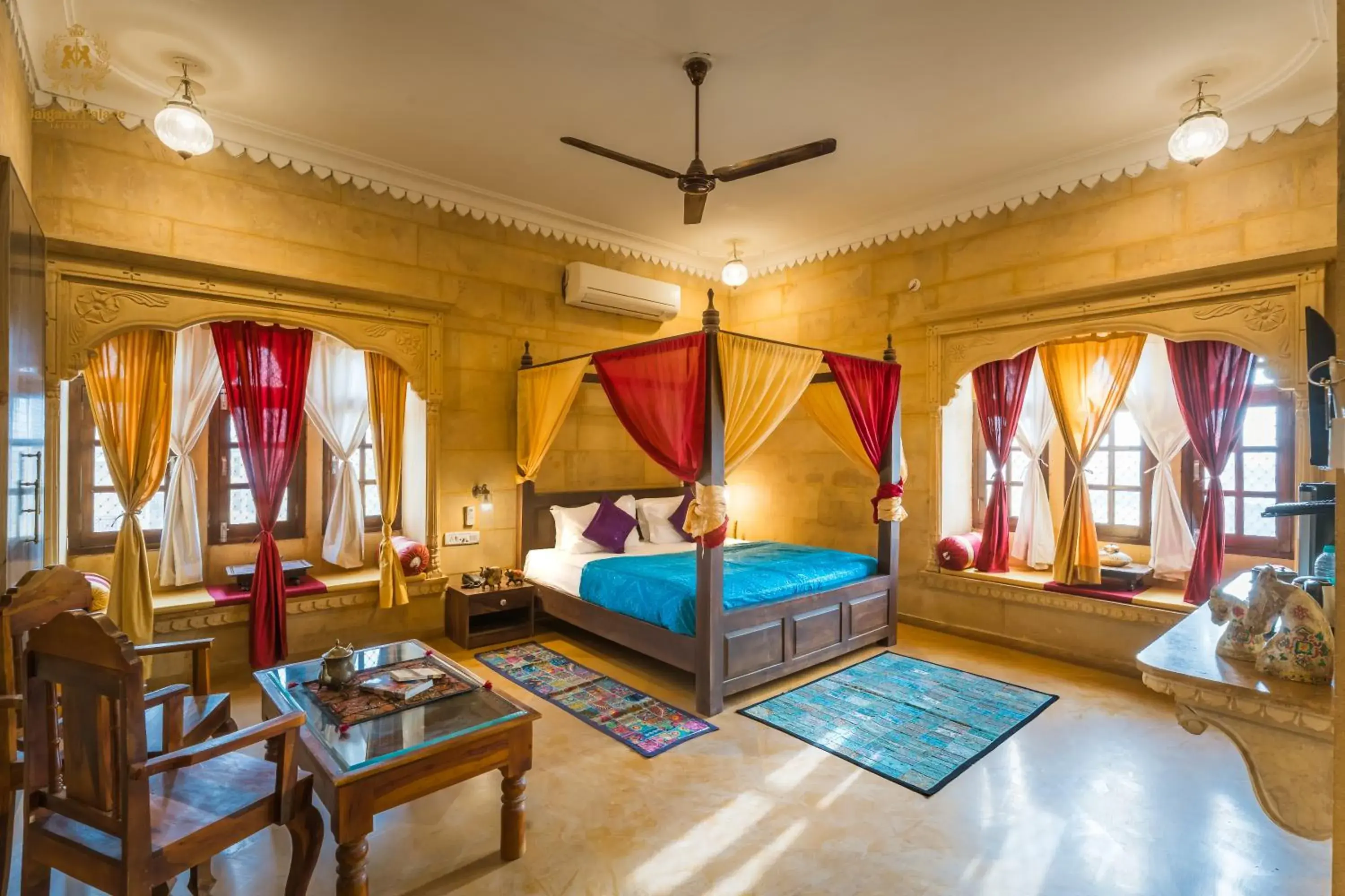 TV and multimedia, Bed in The Jaigarh Palace Jaisalmer TV and multimedia, Bed in The Jaigarh Palace Jaisalmer