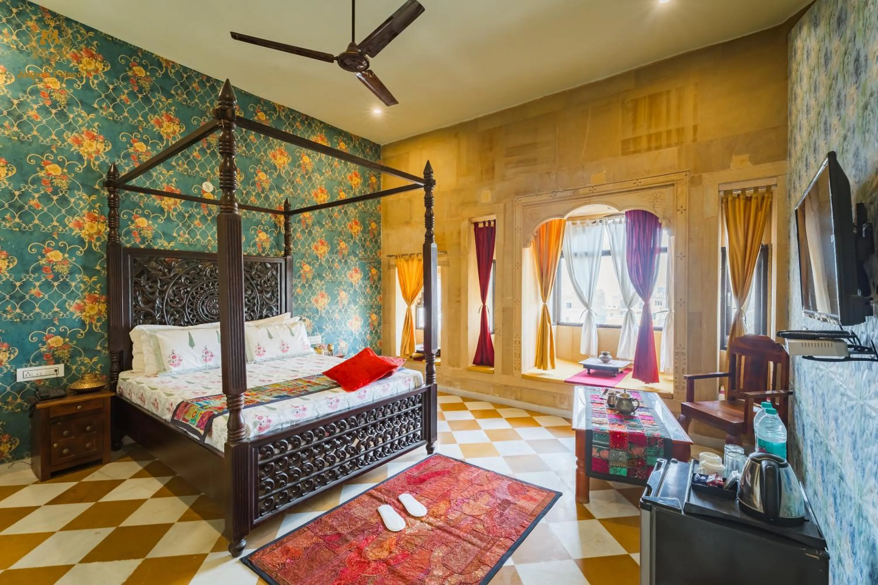 Bed in The Jaigarh Palace Jaisalmer