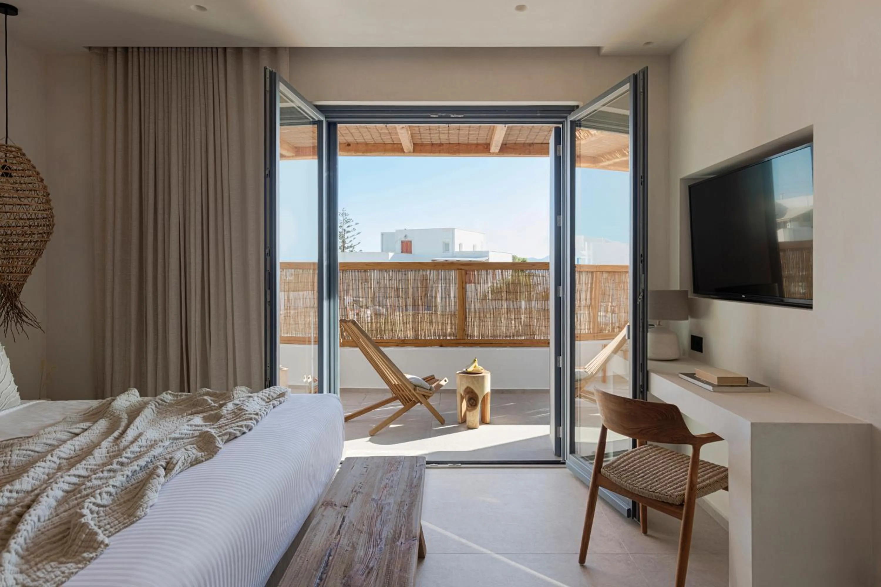 Balcony/Terrace, Bed in Phos Milos