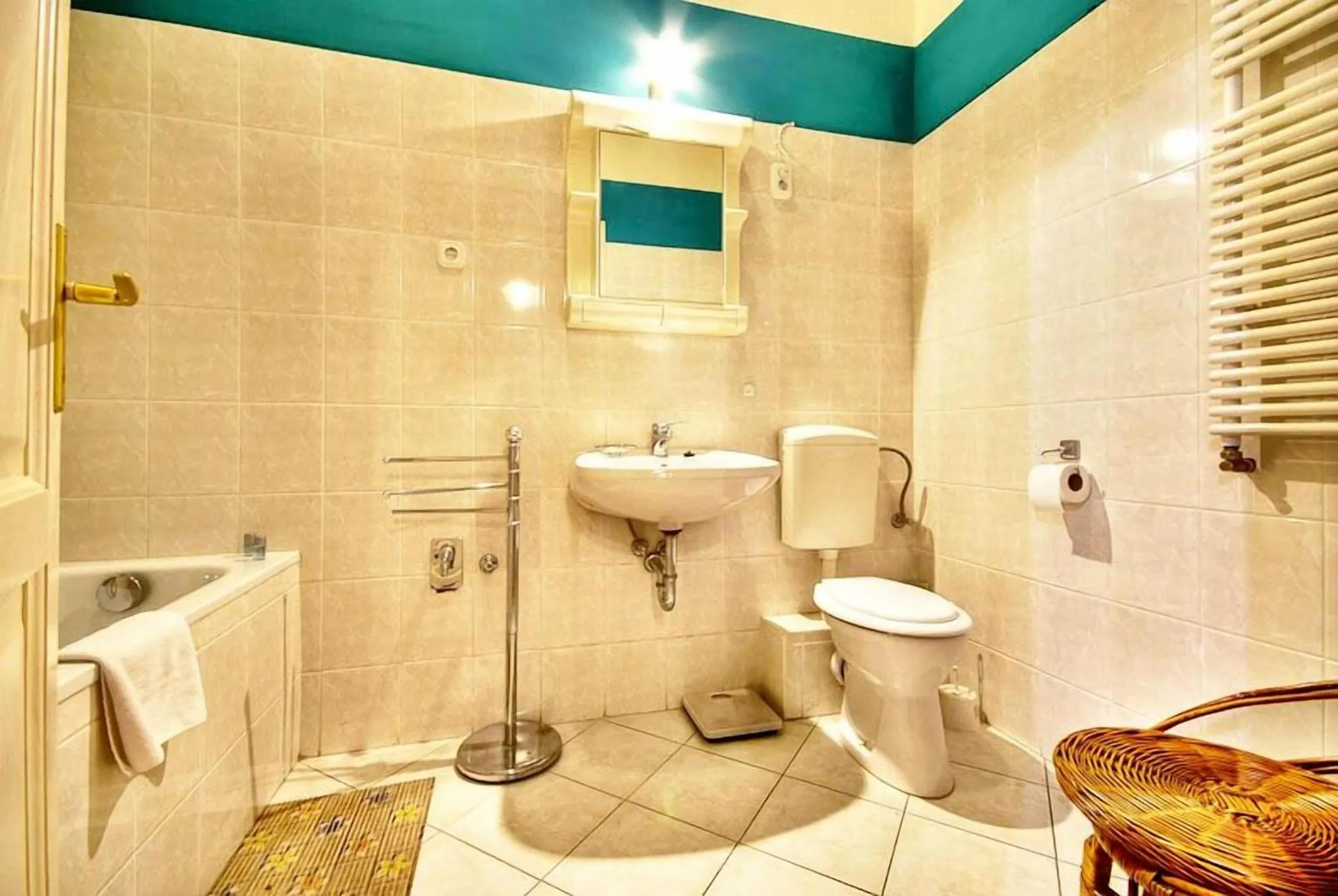 Shower in Vibrant 3 Bedroom Apartment In The Pulsing Heart Of Budapest