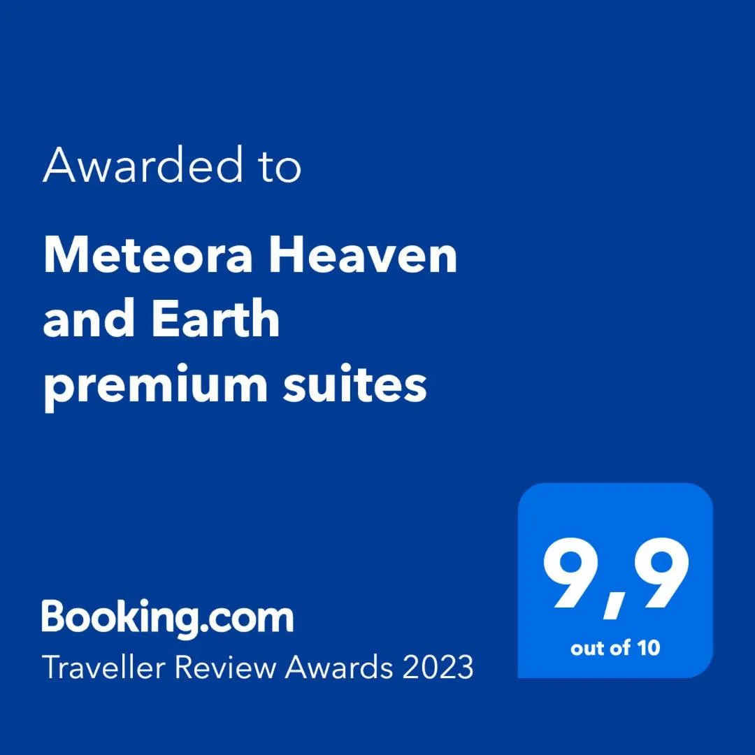 Certificate/Award in Meteora Heaven and Earth premium suites - Adults Friendly