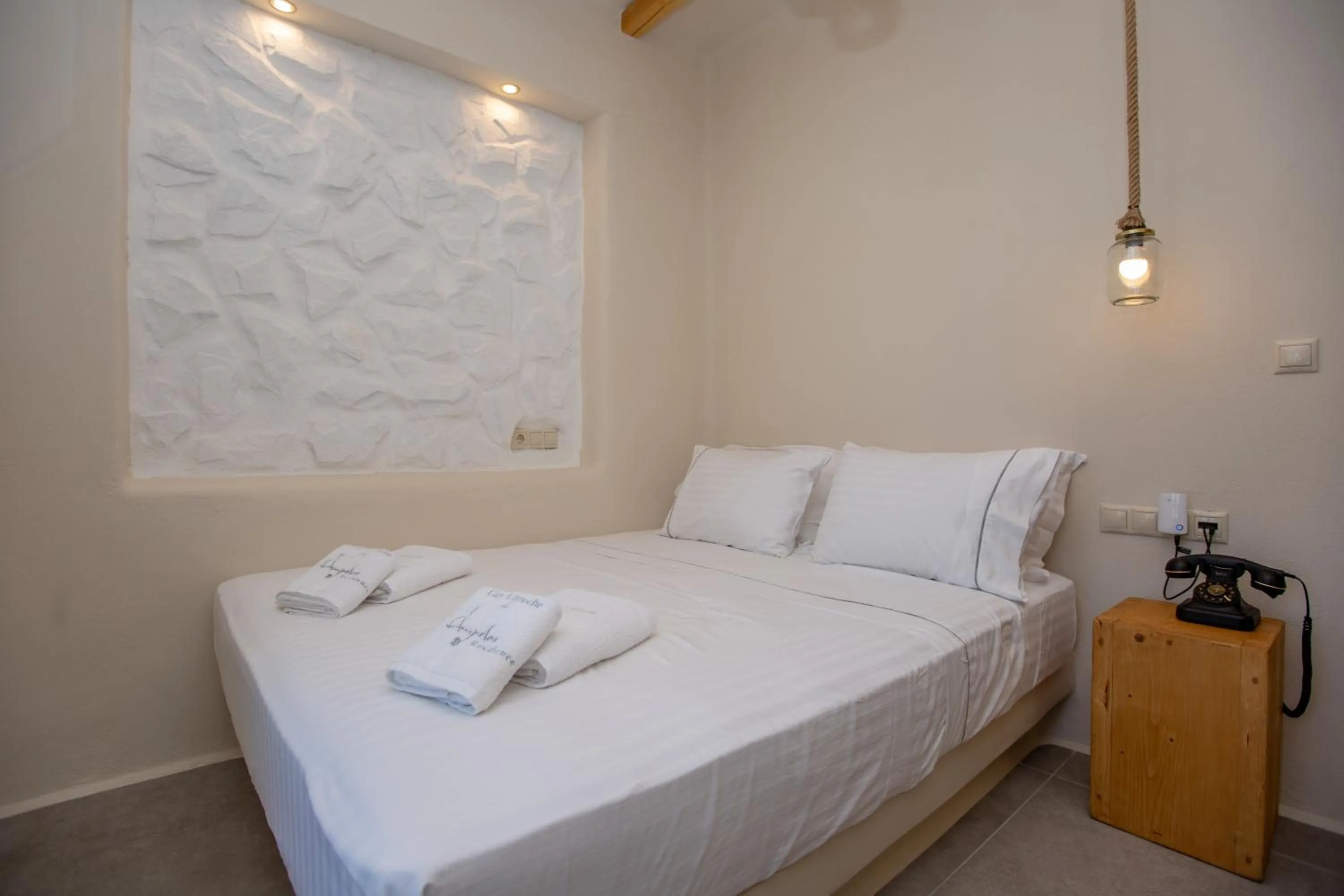 Bed in Ampelos Residence Naxos