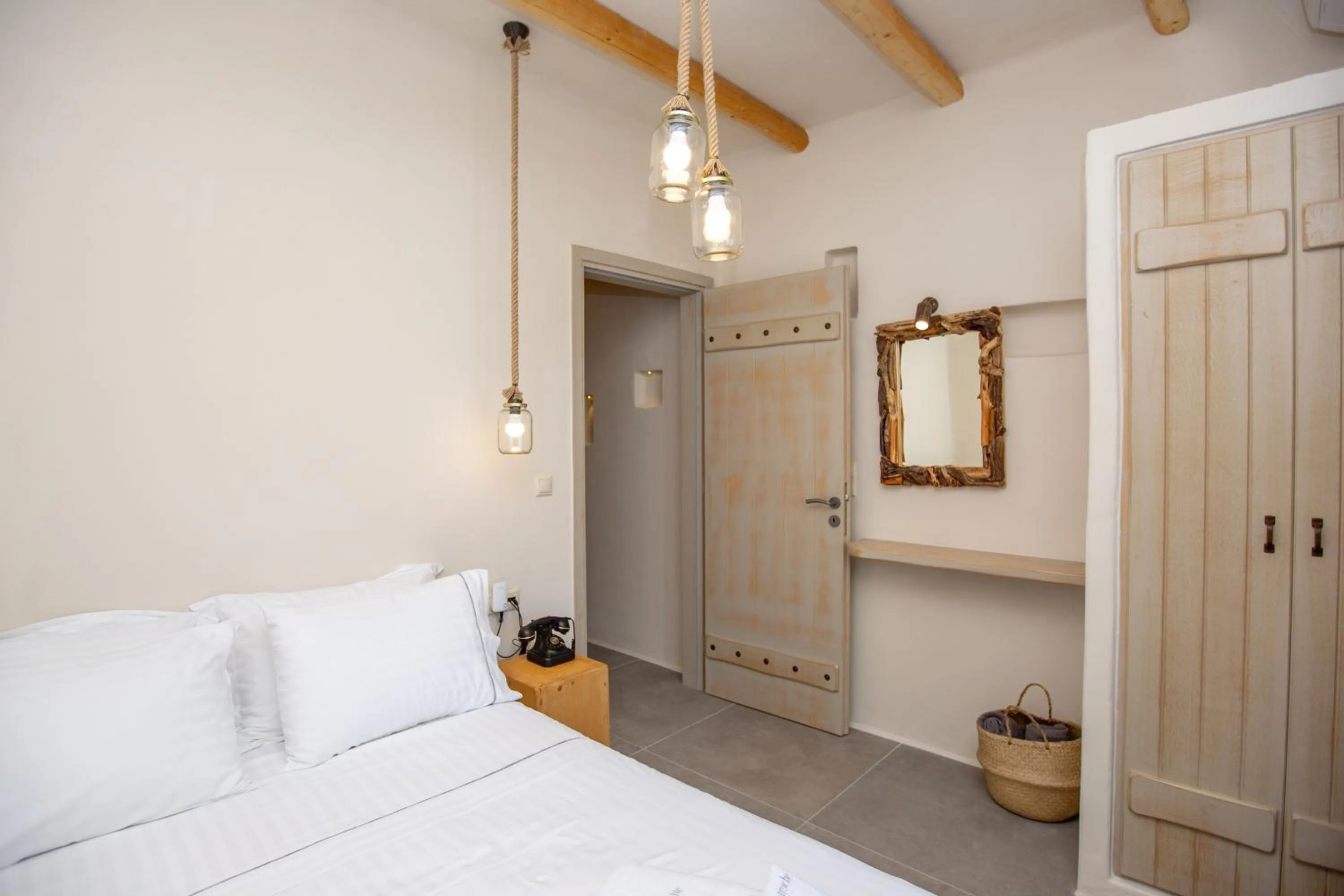 Bed in Ampelos Residence Naxos