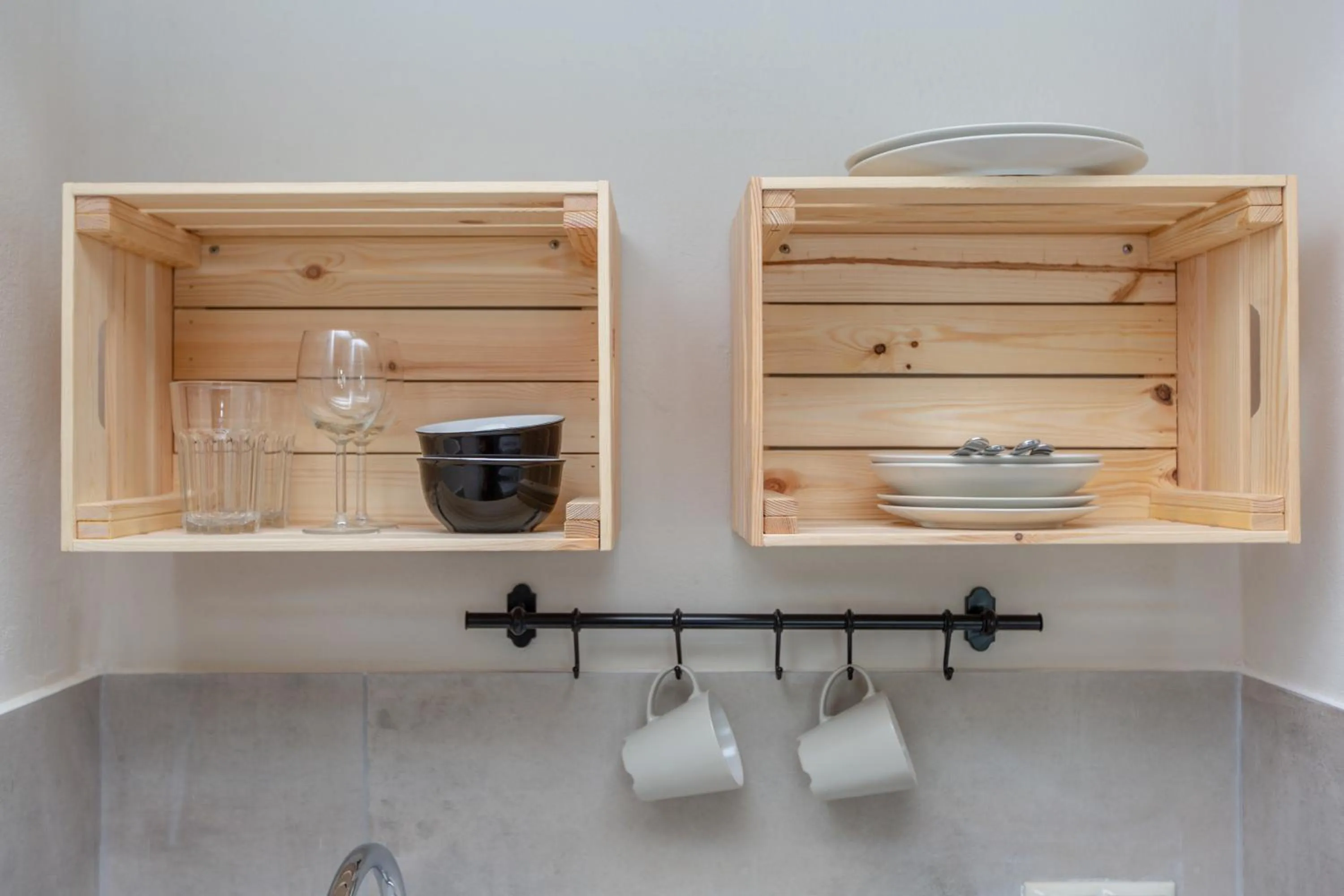 Kitchen or kitchenette in Ampelos Residence Naxos