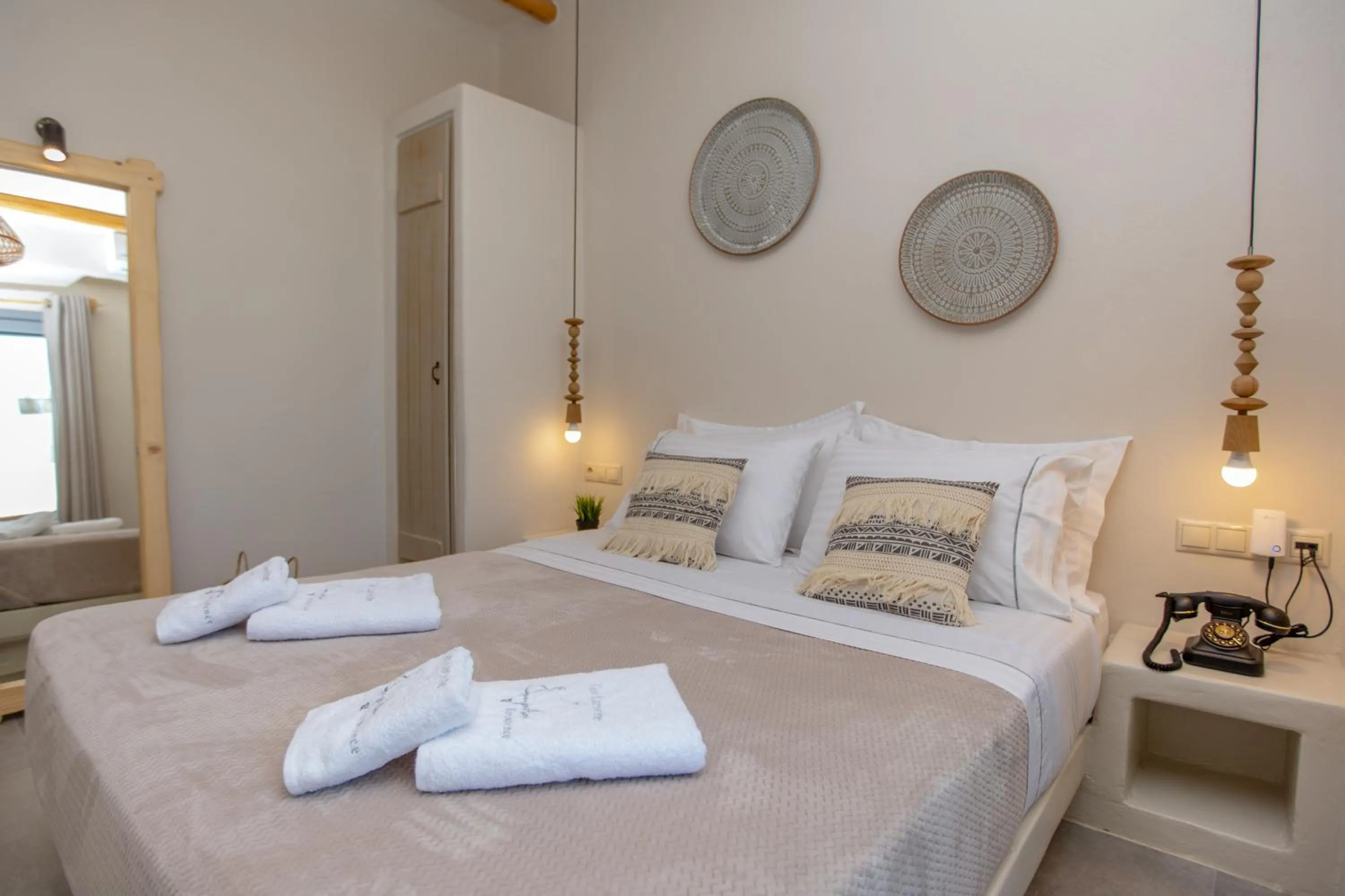 Bed in Ampelos Residence Naxos