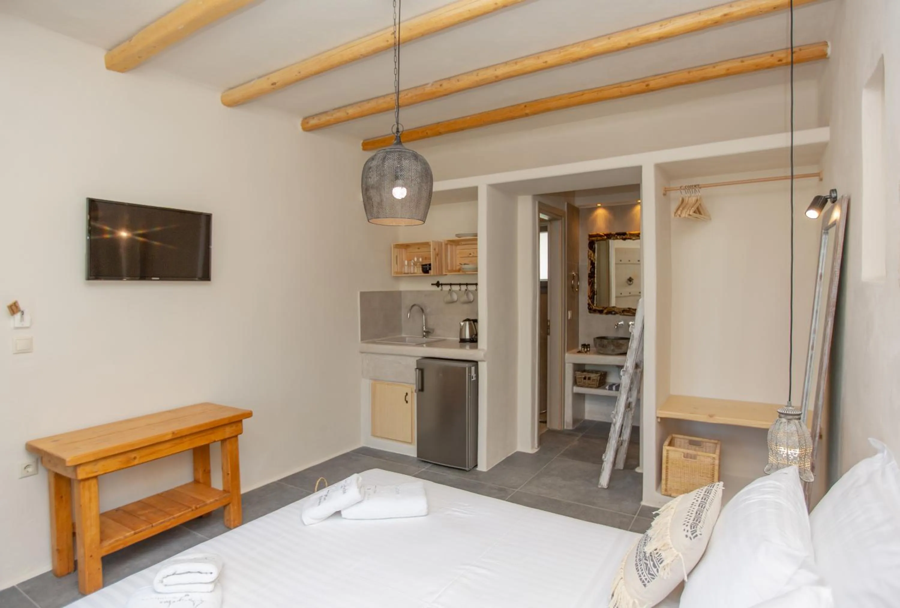 Bed in Ampelos Residence Naxos