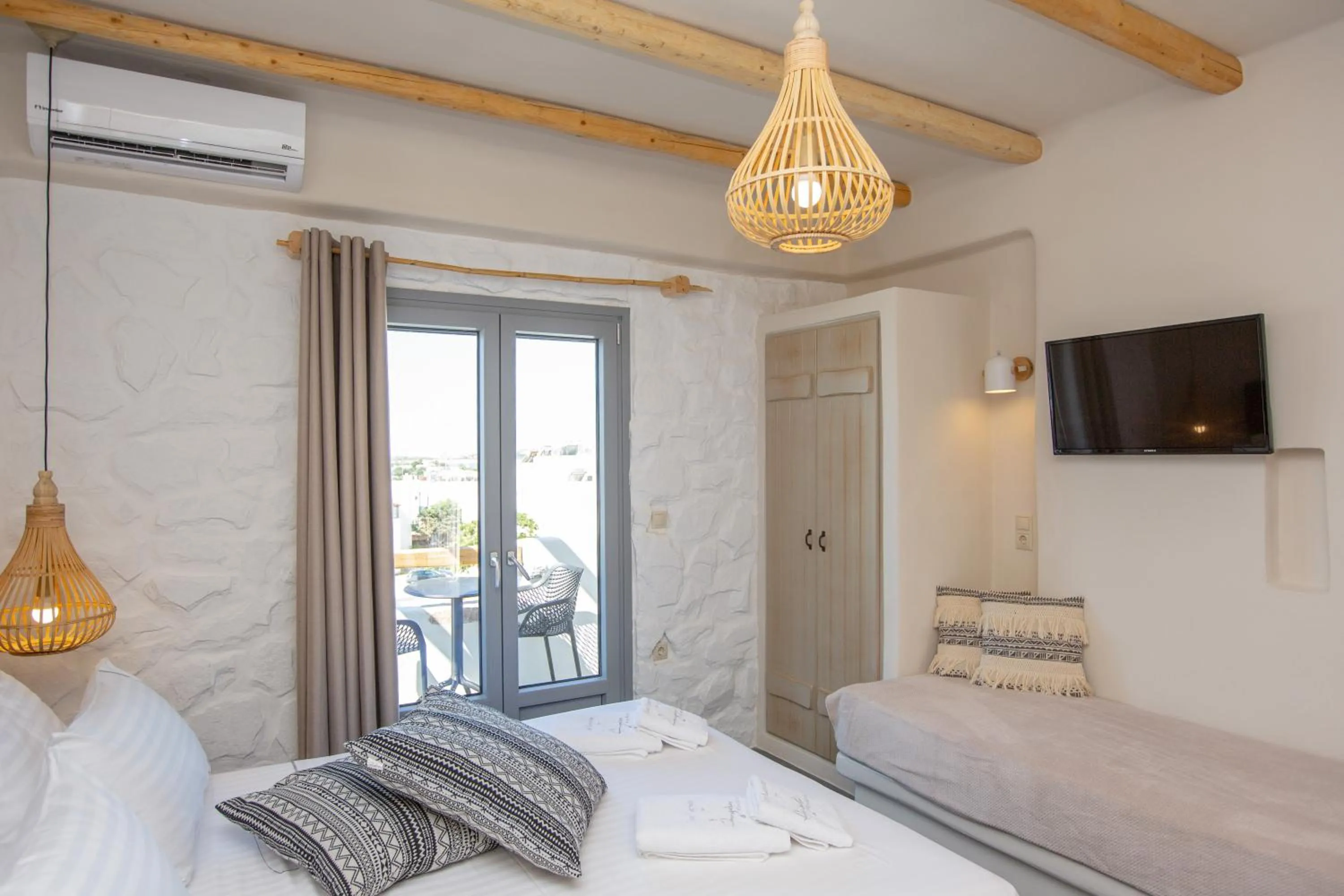 Bed in Ampelos Residence Naxos