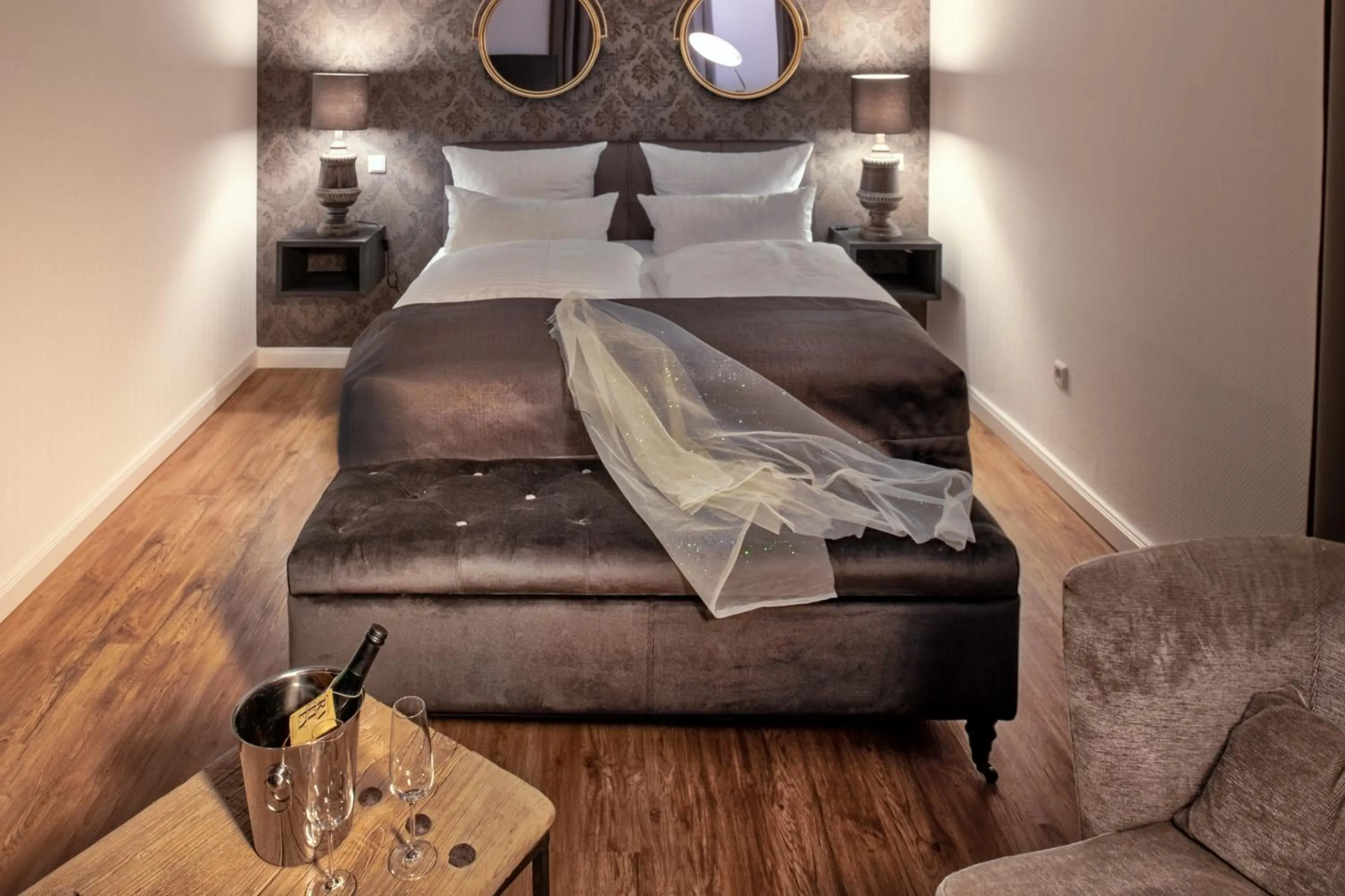 Bedroom, Bed in Hotel Schloss Rattey