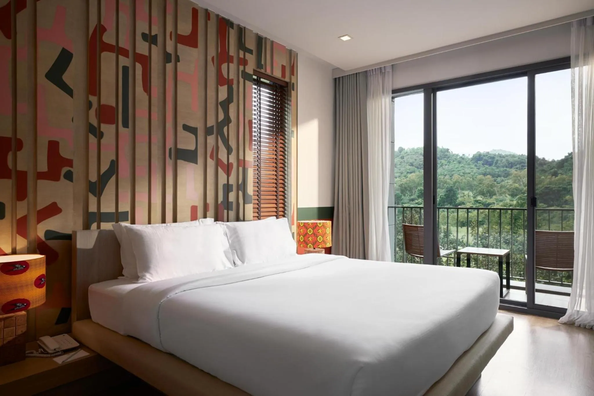 Natural landscape, Bed in The Peri Hotel Khao Yai