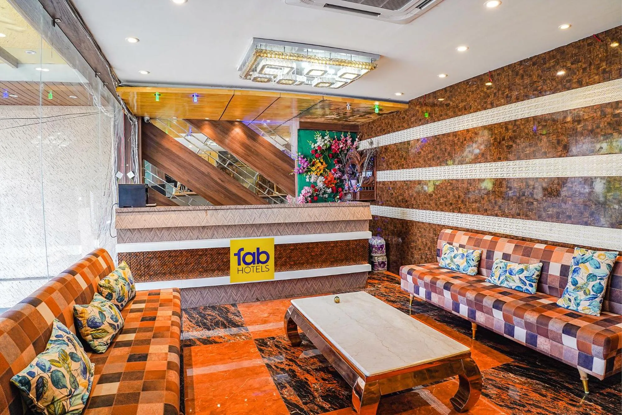 Lobby or reception in FabHotel Brij Residency