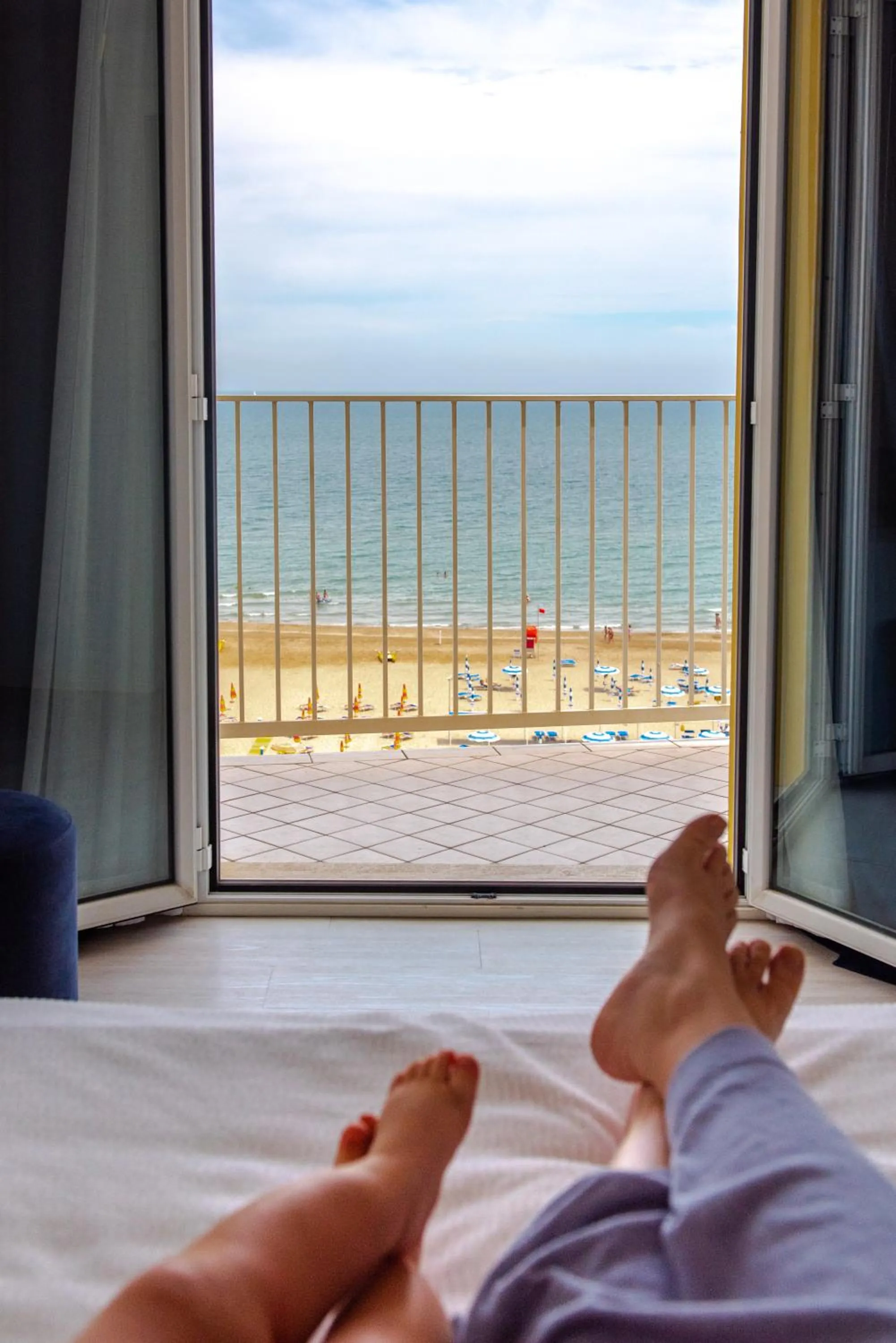 Sea view, Bed in Hotel Fedora Riccione - FRONTE MARE