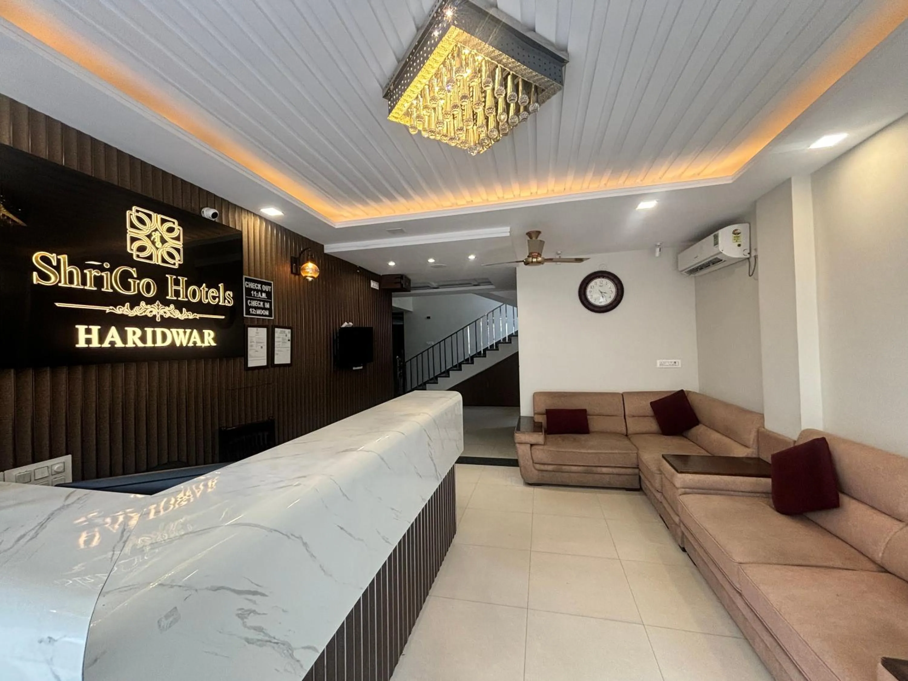 Lobby or reception in ShriGo Hotel Haridwar