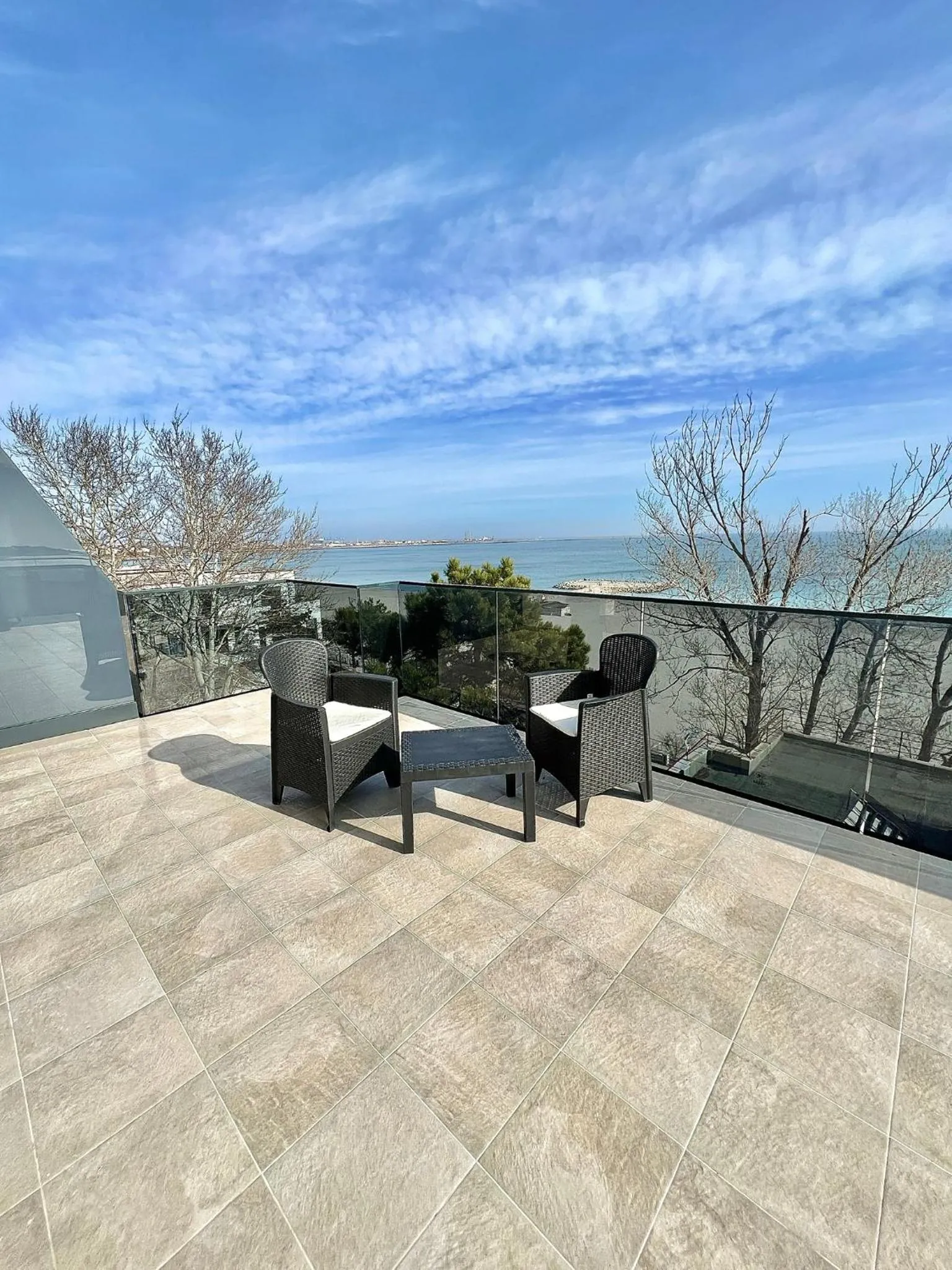 Balcony/Terrace in Atmosphere by the Sea
