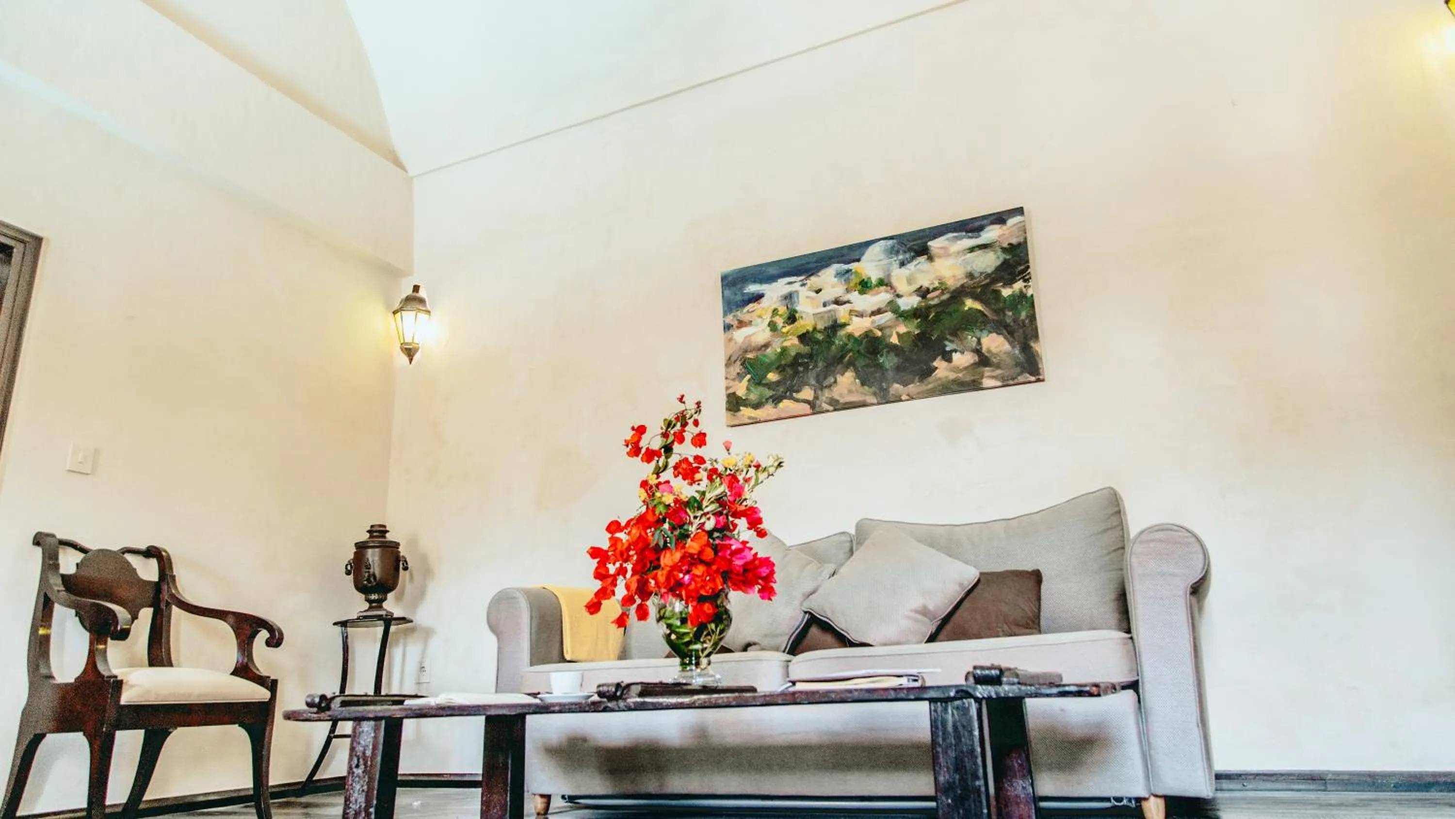 Living room in Santorini Heritage Villas