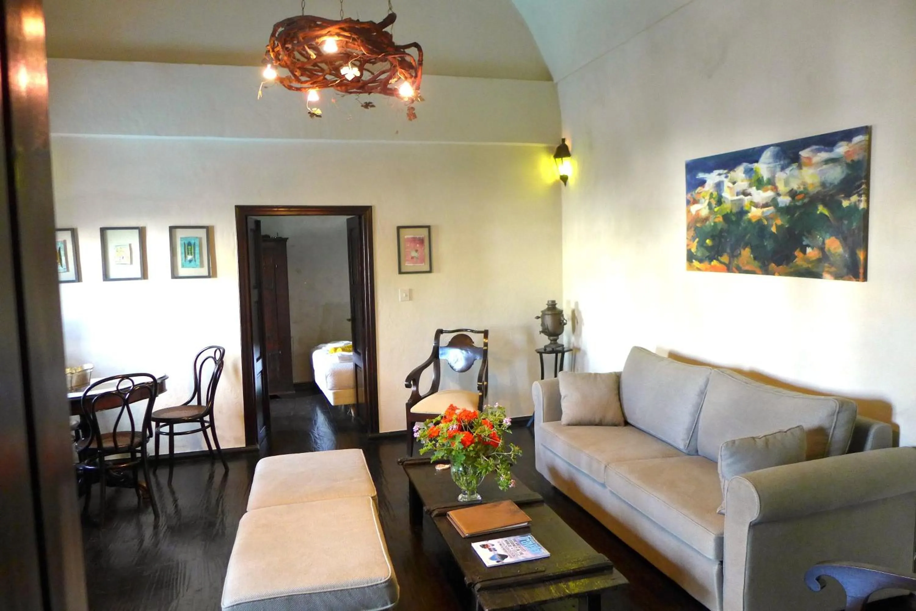 Seating area in Santorini Heritage Villas
