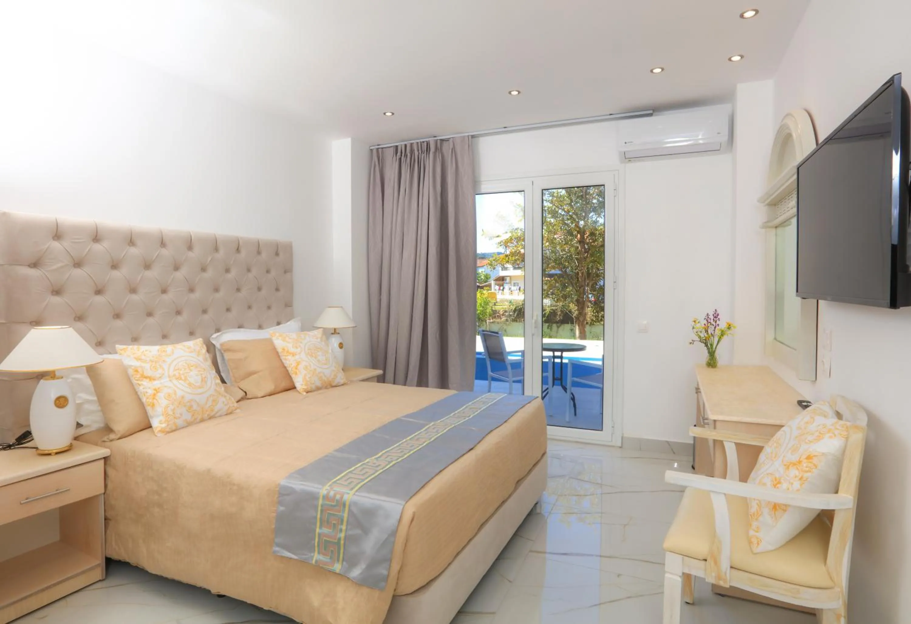 Photo of the whole room, Bed in Cavomarina Beach- Adults Only