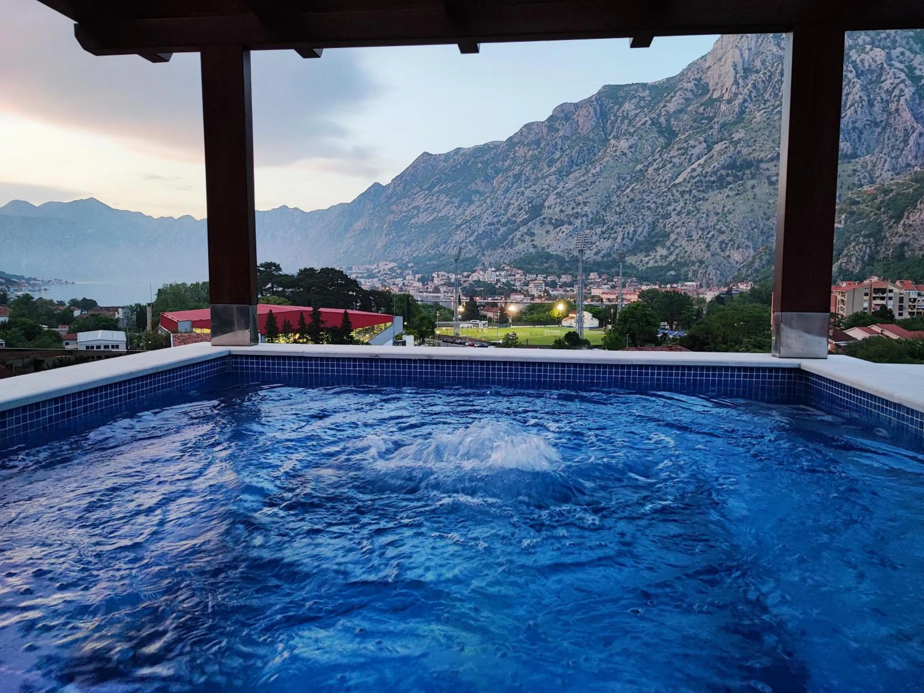 Pool view in Villa Vista Real