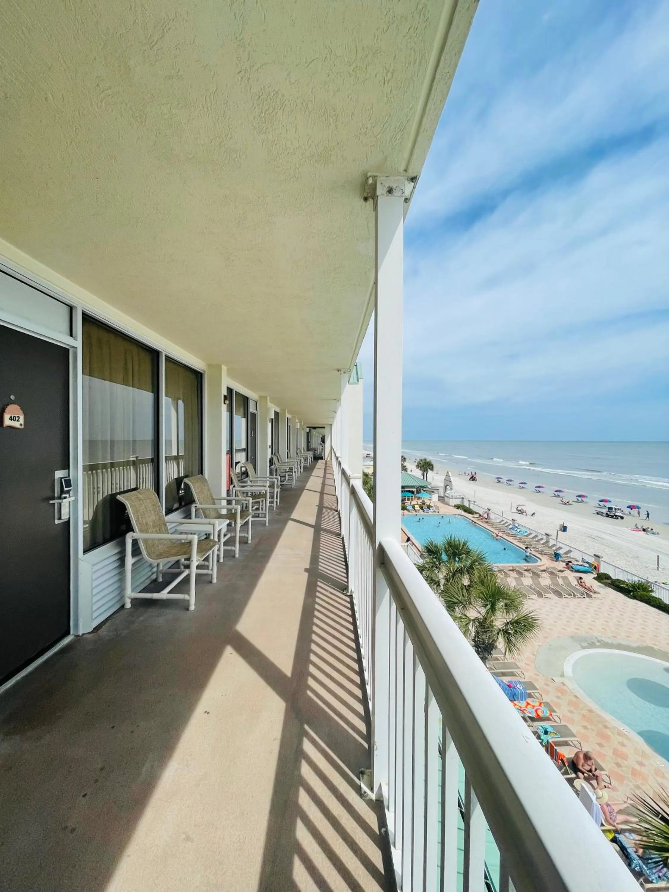 Patio in Daytona Beach Resort Oceanfront CondoStudio