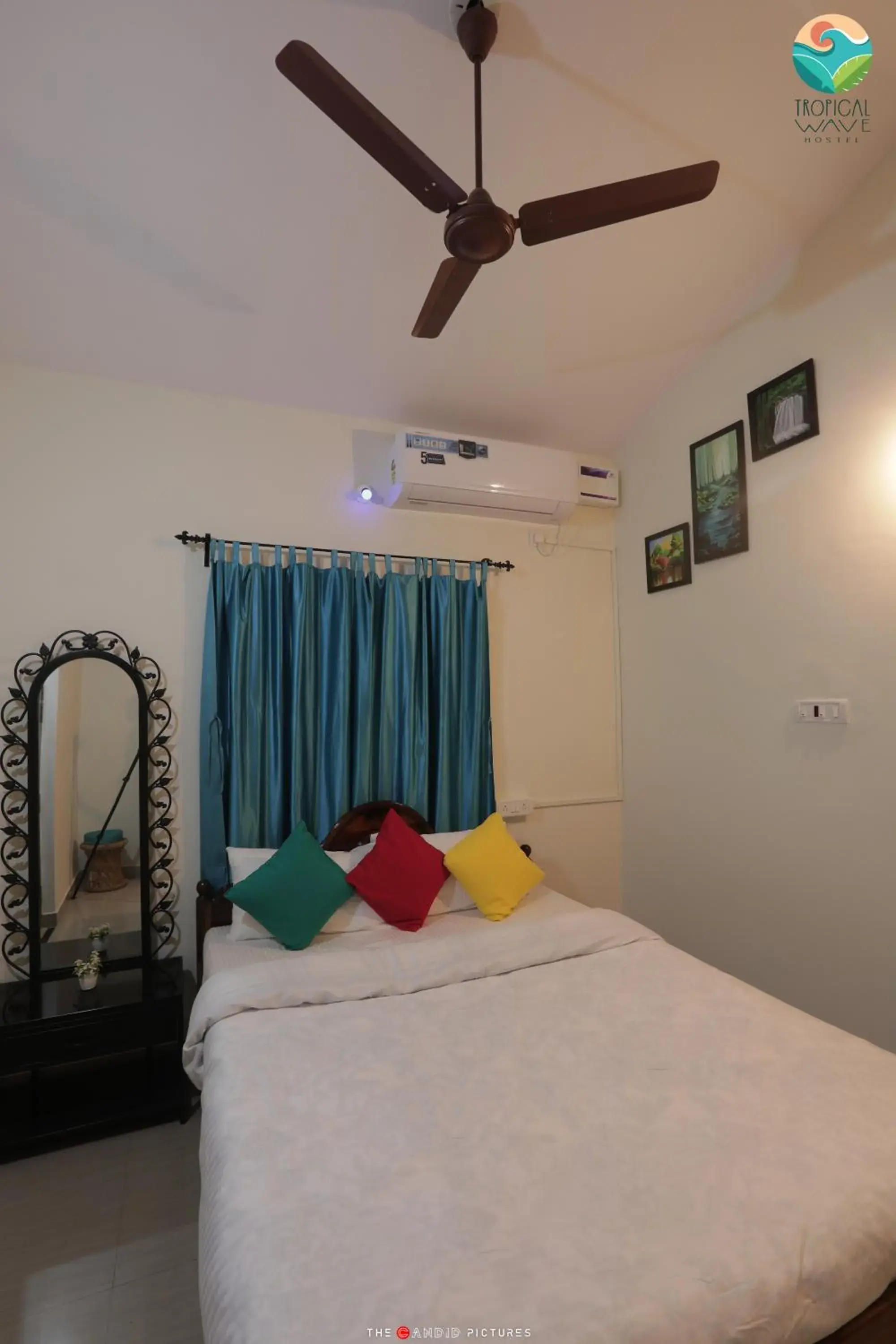 Bedroom, Bed in Tropical Wave Hostel Morjim Goa Bedroom, Bed in Tropical Wave Hostel Morjim Goa