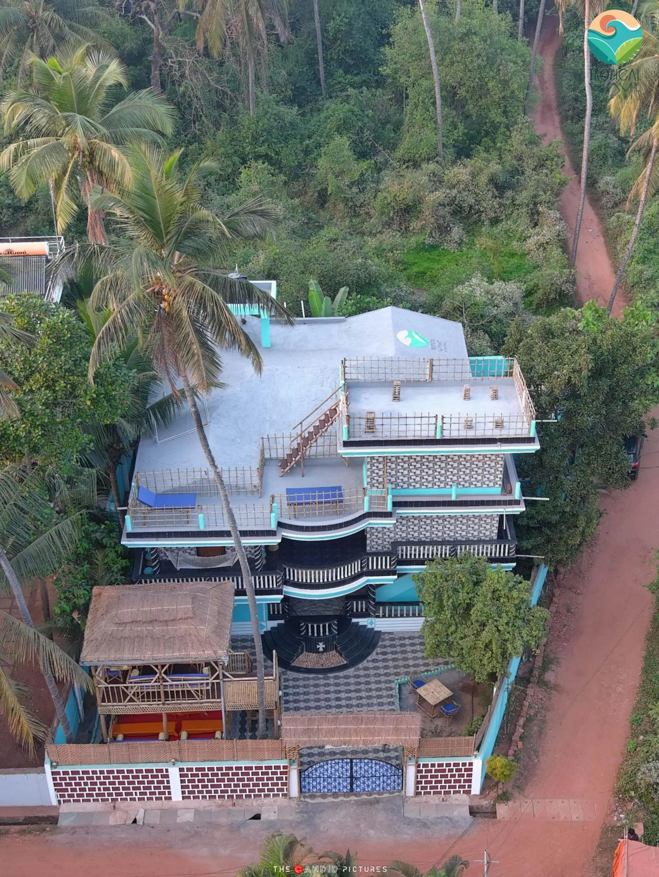 Property building in Tropical Wave Hostel Morjim Goa