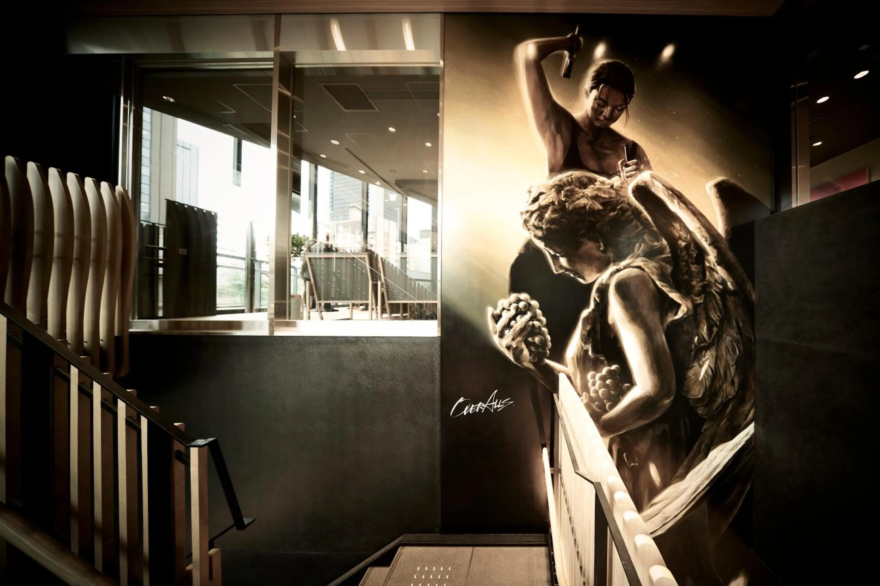 Decorative detail in The Royal Park Canvas Ginza Corridor