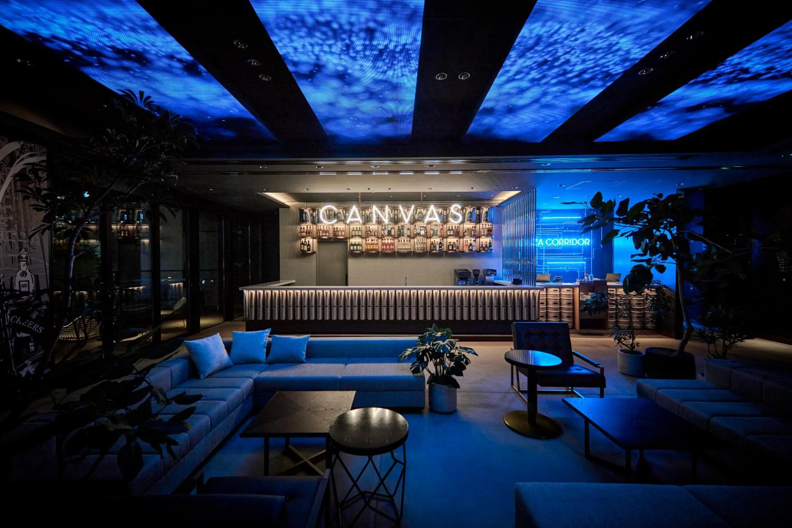 Lounge or bar in The Royal Park Canvas Ginza Corridor