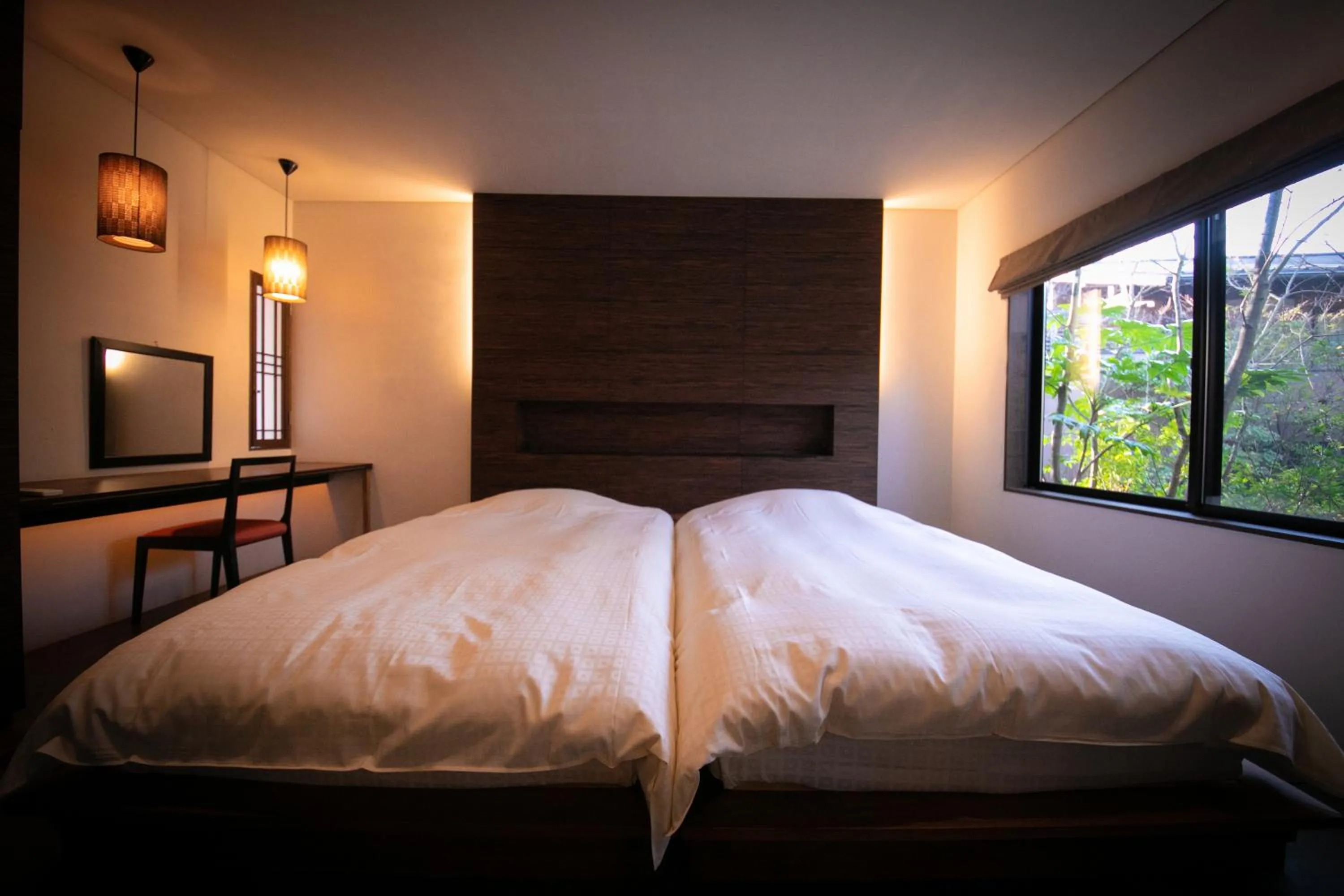 Bed in Yufuin Bettei Itsuki