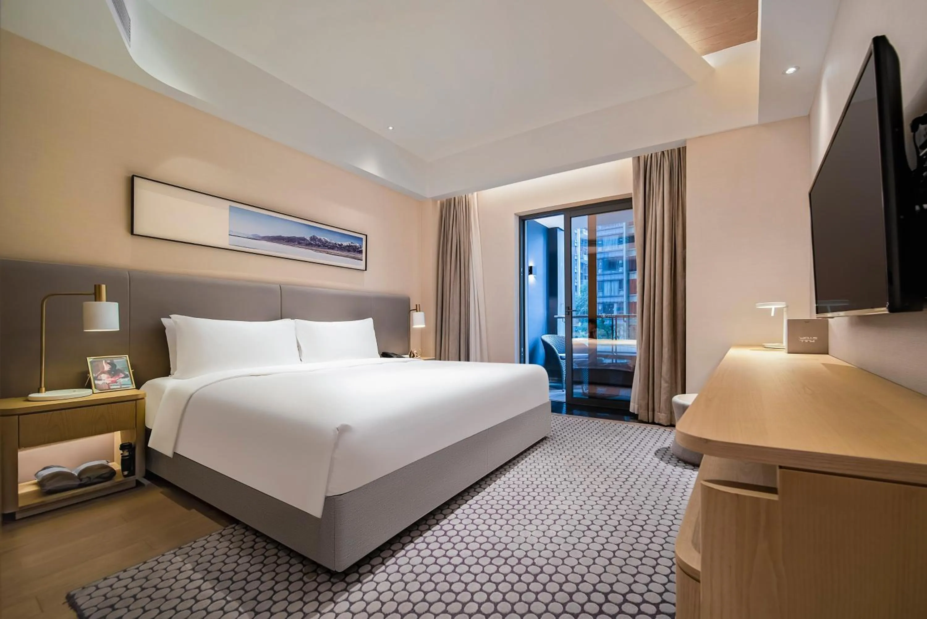 Photo of the whole room, Bed in Primcasa Chengdu