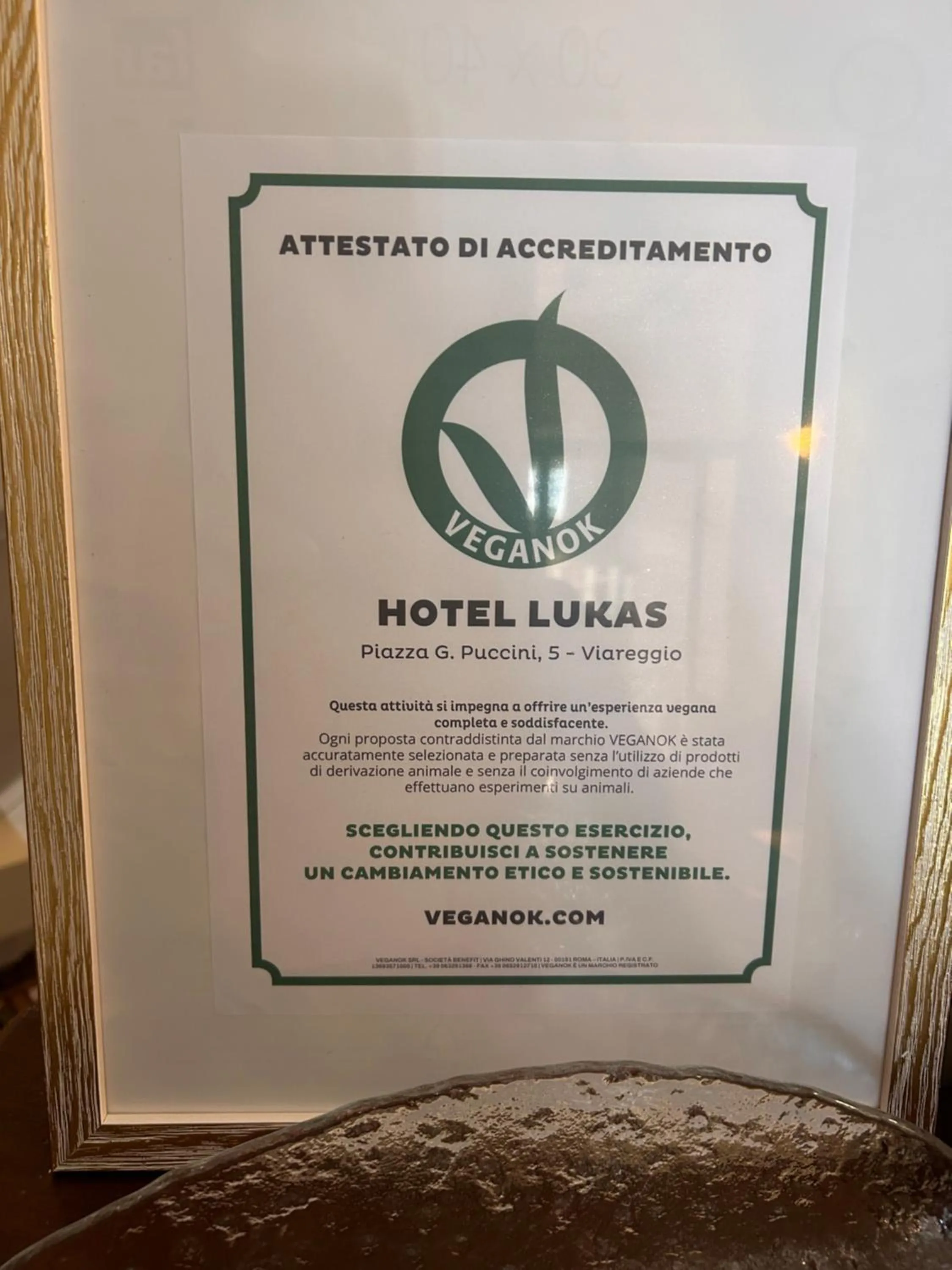 Logo/Certificate/Sign in Hotel Lukas Vegetarian & Vegan