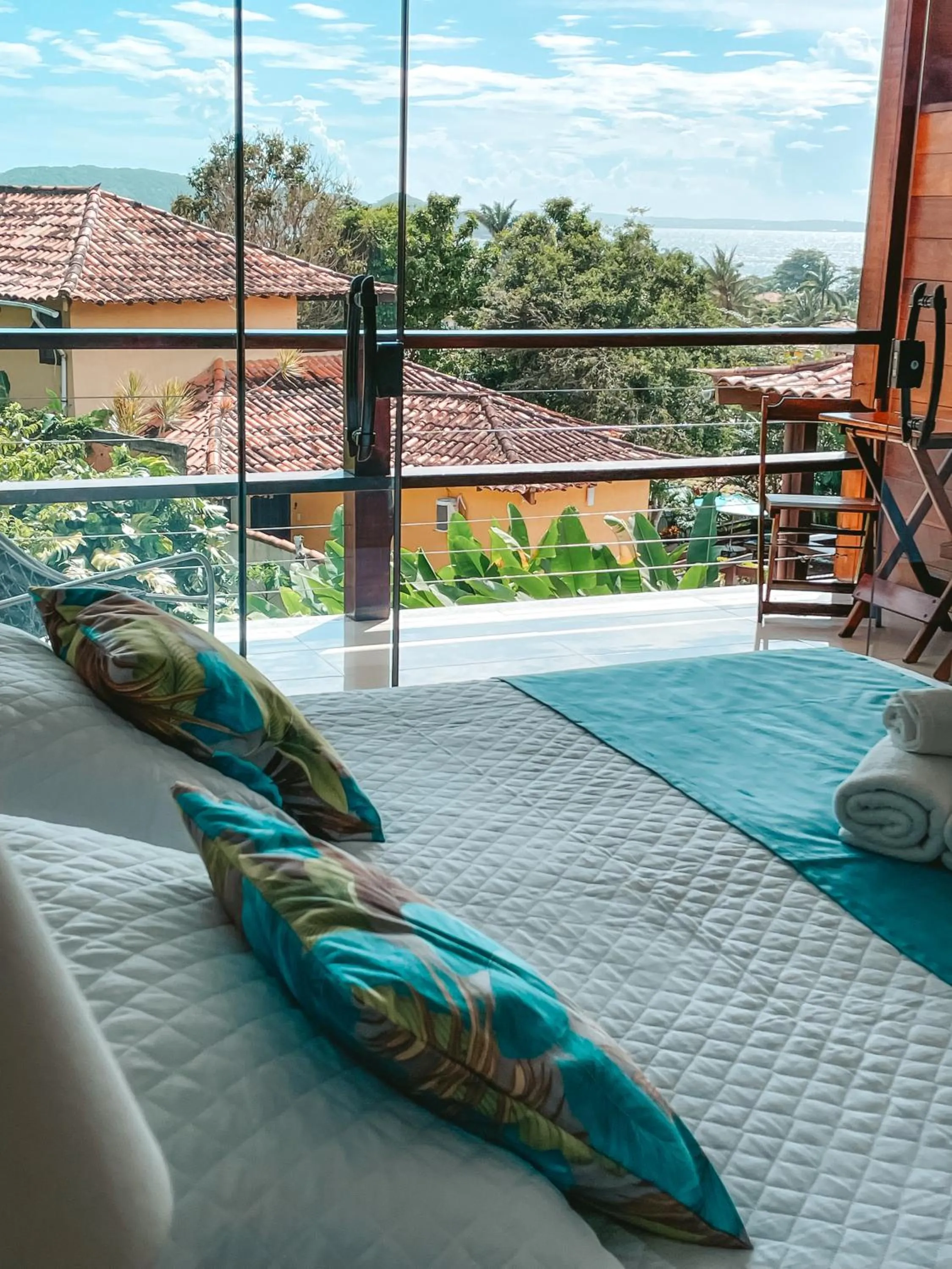 Bed in Pousada Blue Ocean