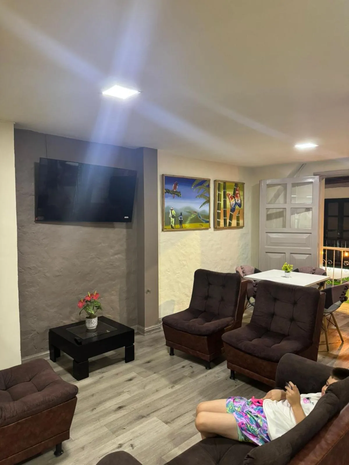 Seating area in Hotel Las Flores
