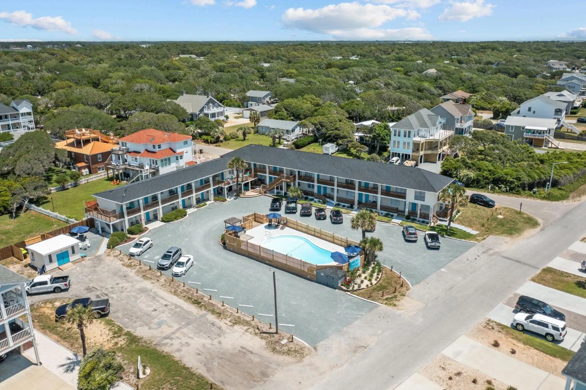 Bird's eye view in The Beach House at Oak Island by Carolina Resorts
