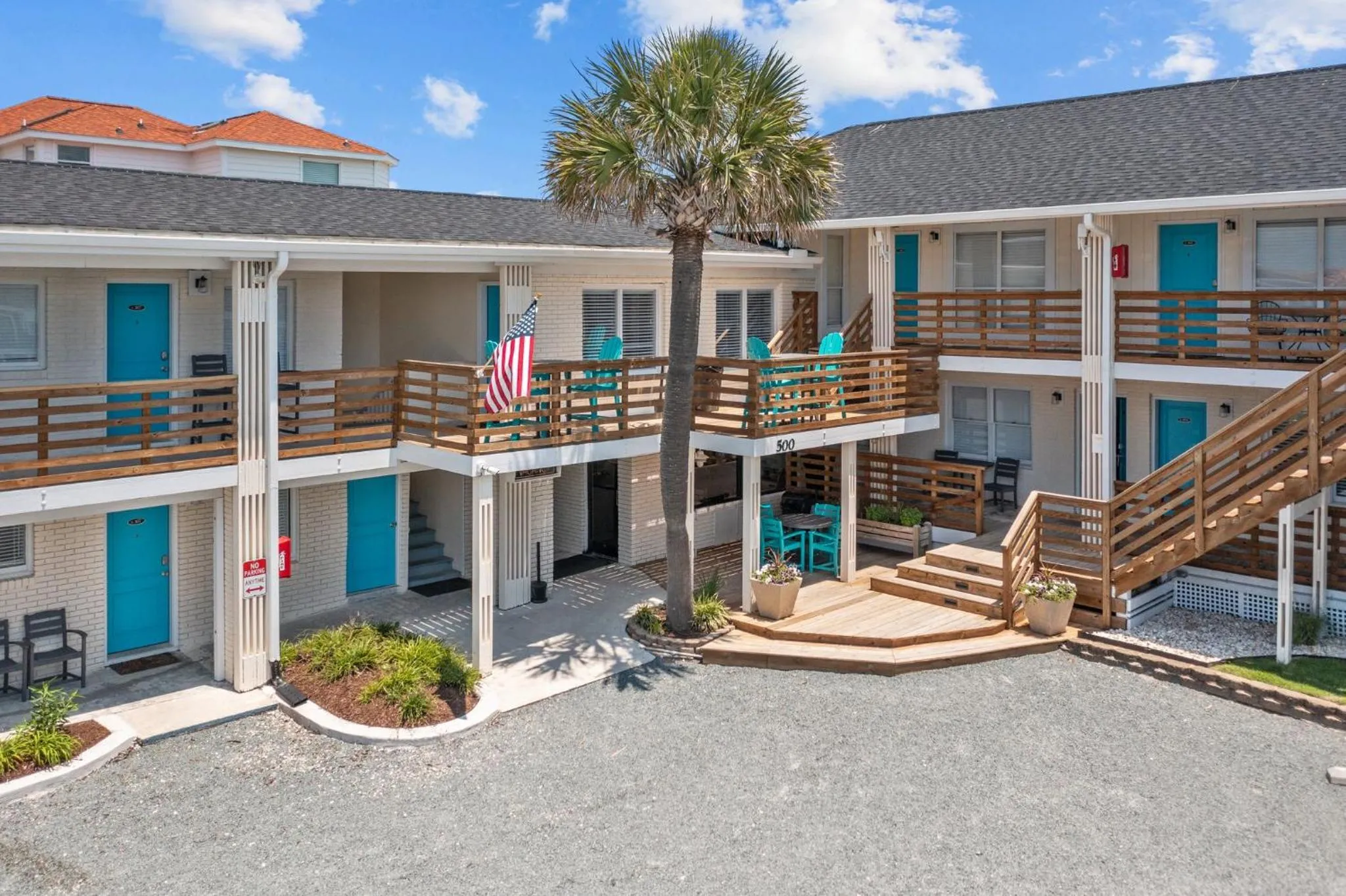 Property building in The Beach House at Oak Island by Carolina Resorts