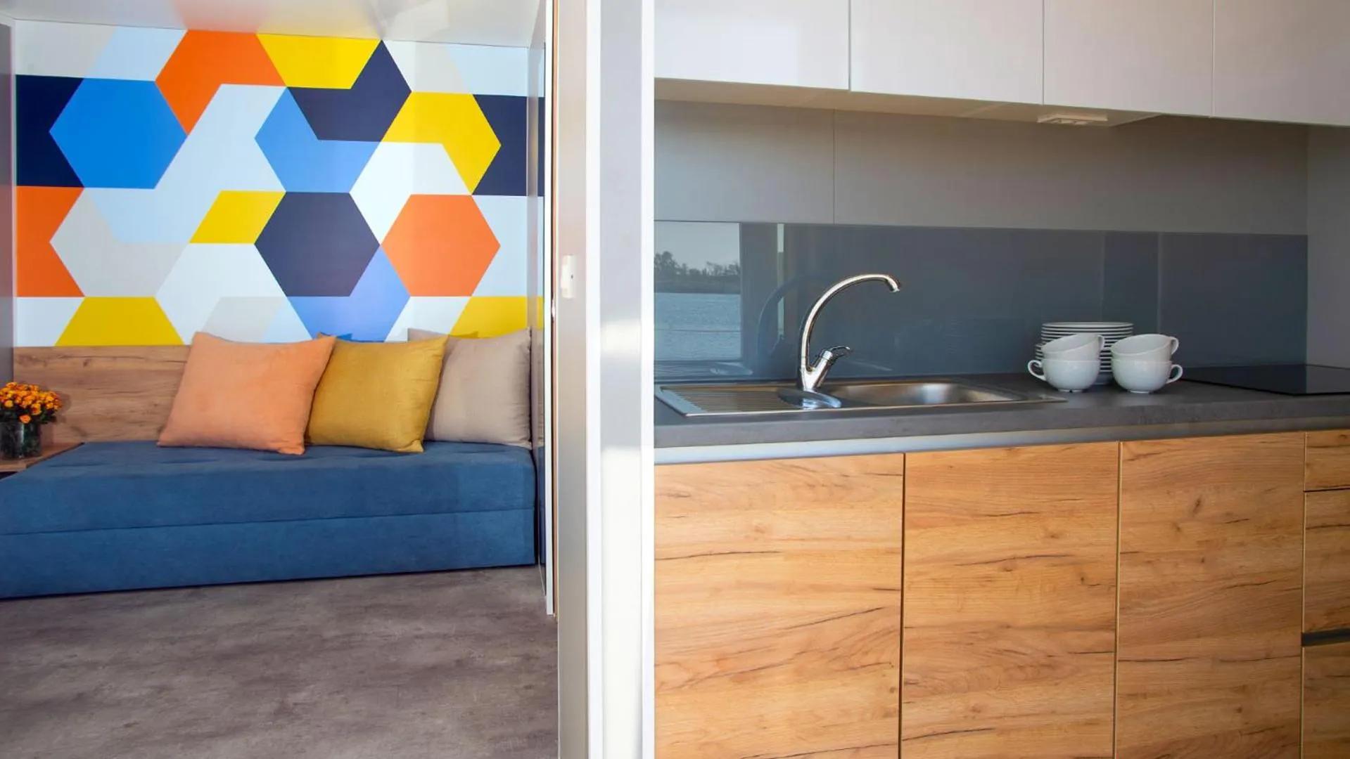 Kitchen or kitchenette in Hotel Marina Uno