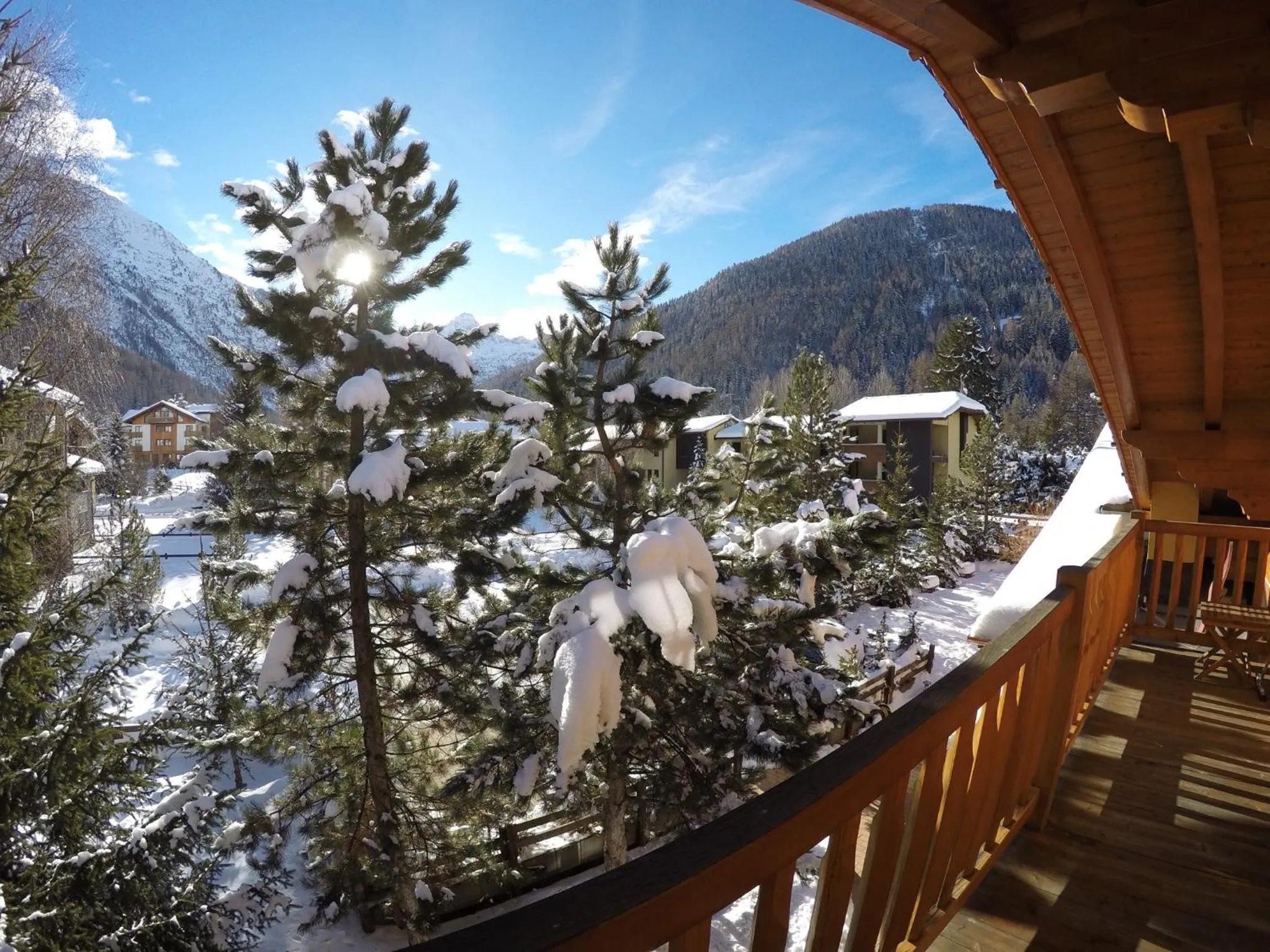Mountain view in Chalet Alpina Hotel & Apartments