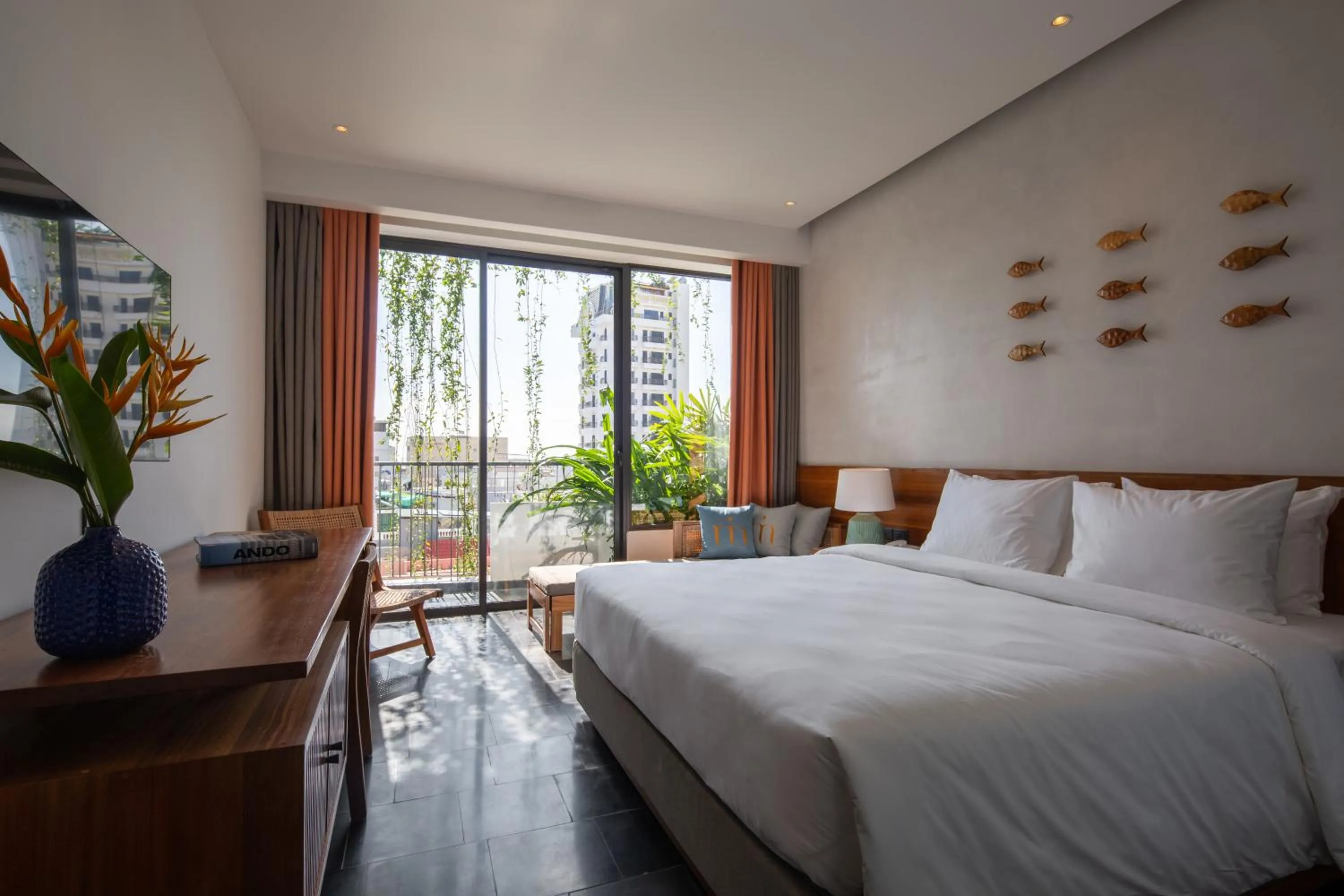 View (from property/room), Bed in Le Mint Hotel Quy Nhơn