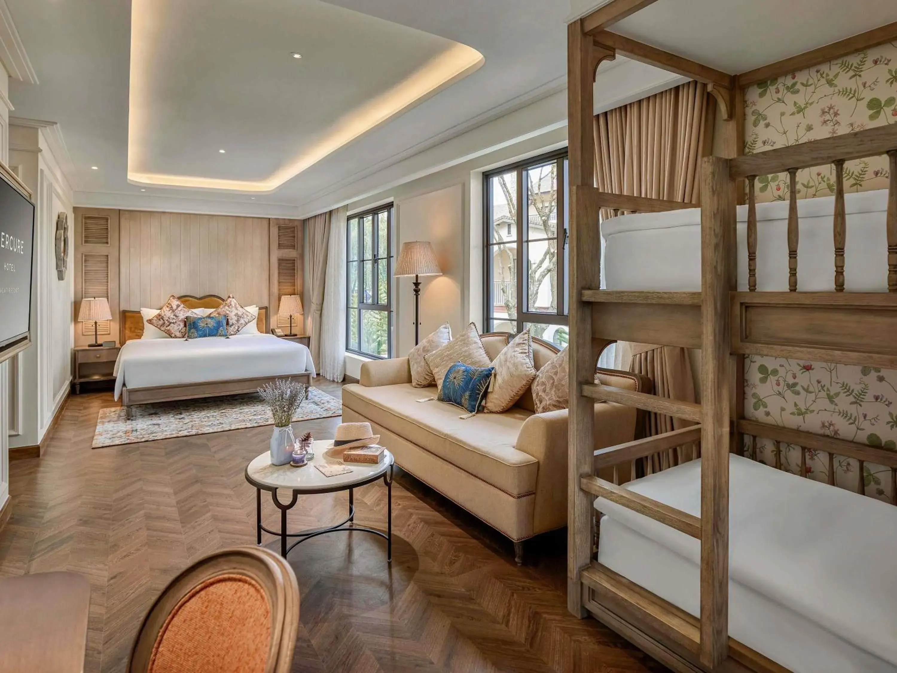 Family King Room with Bunk Beds in Mercure Dalat Resort Family King Room with Bunk Beds in Mercure Dalat Resort