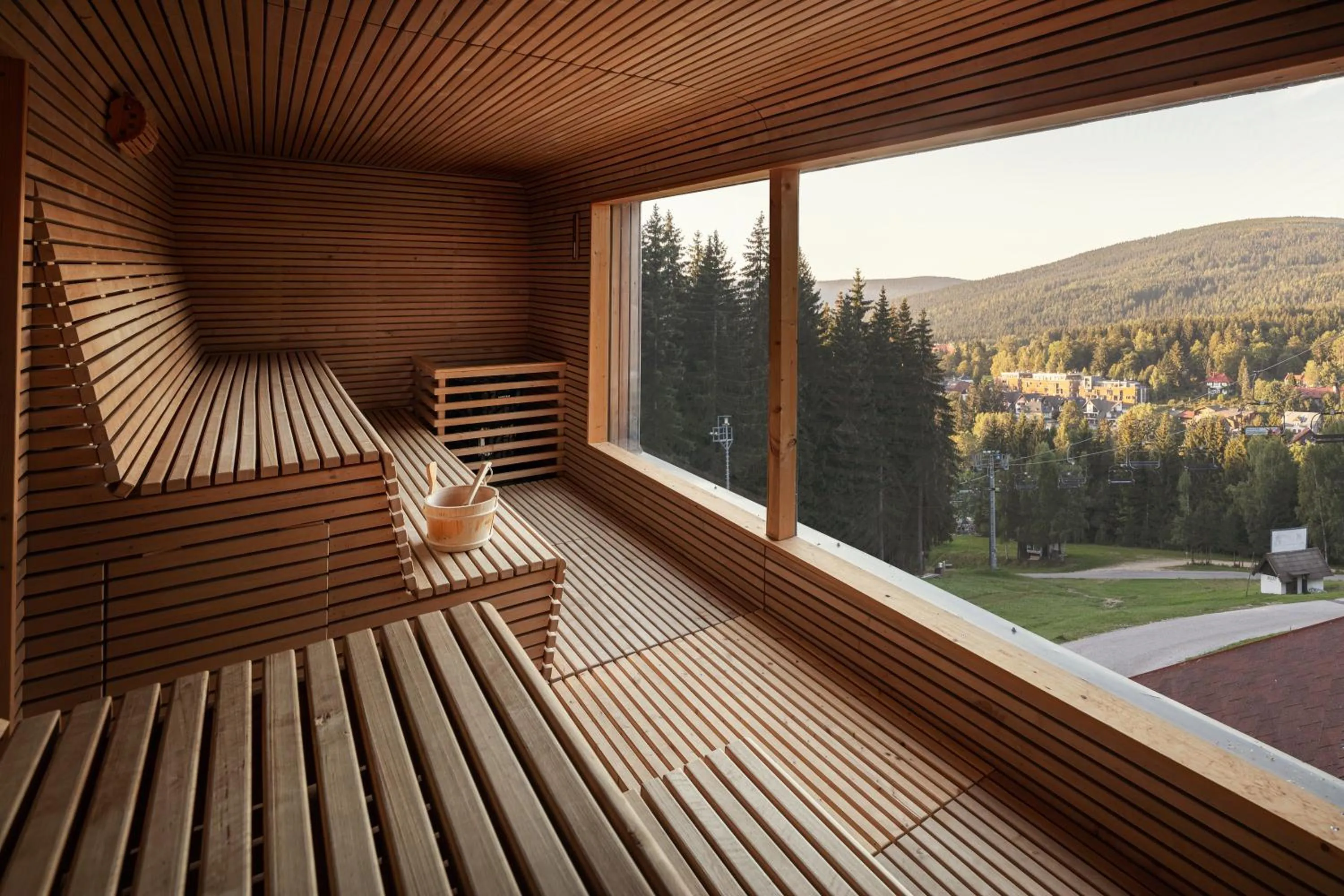 Sauna in Ski & Spa hotel BELLEVUE