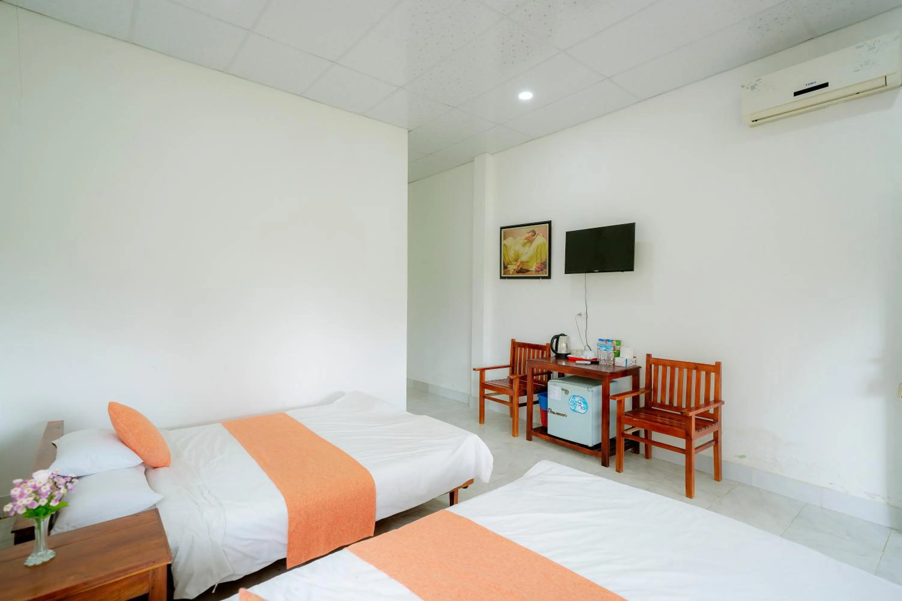 Bed in Thai Tan Tien Hotel