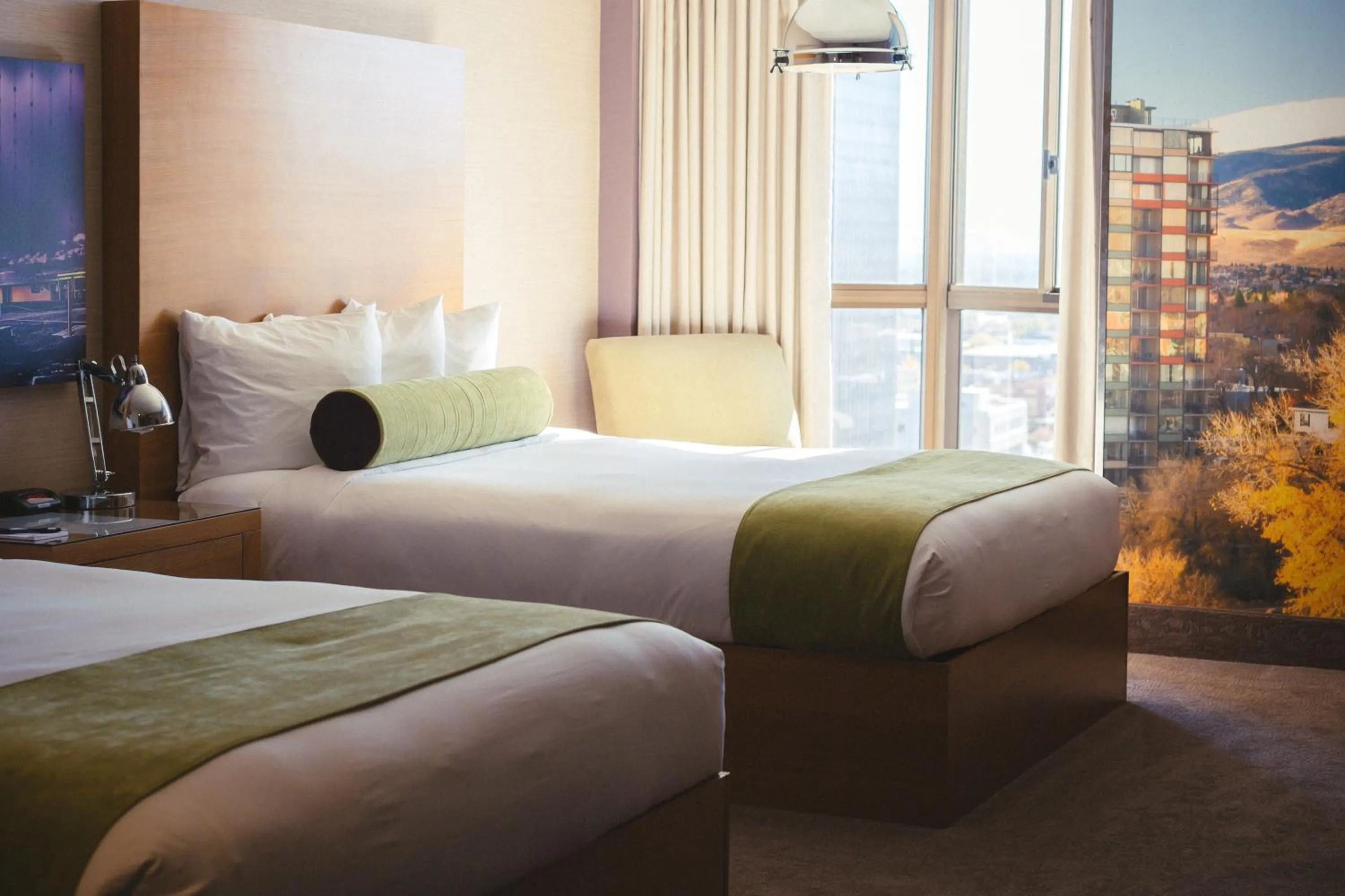 Bed in Whitney Peak Hotel Reno, Tapestry Collection by Hilton