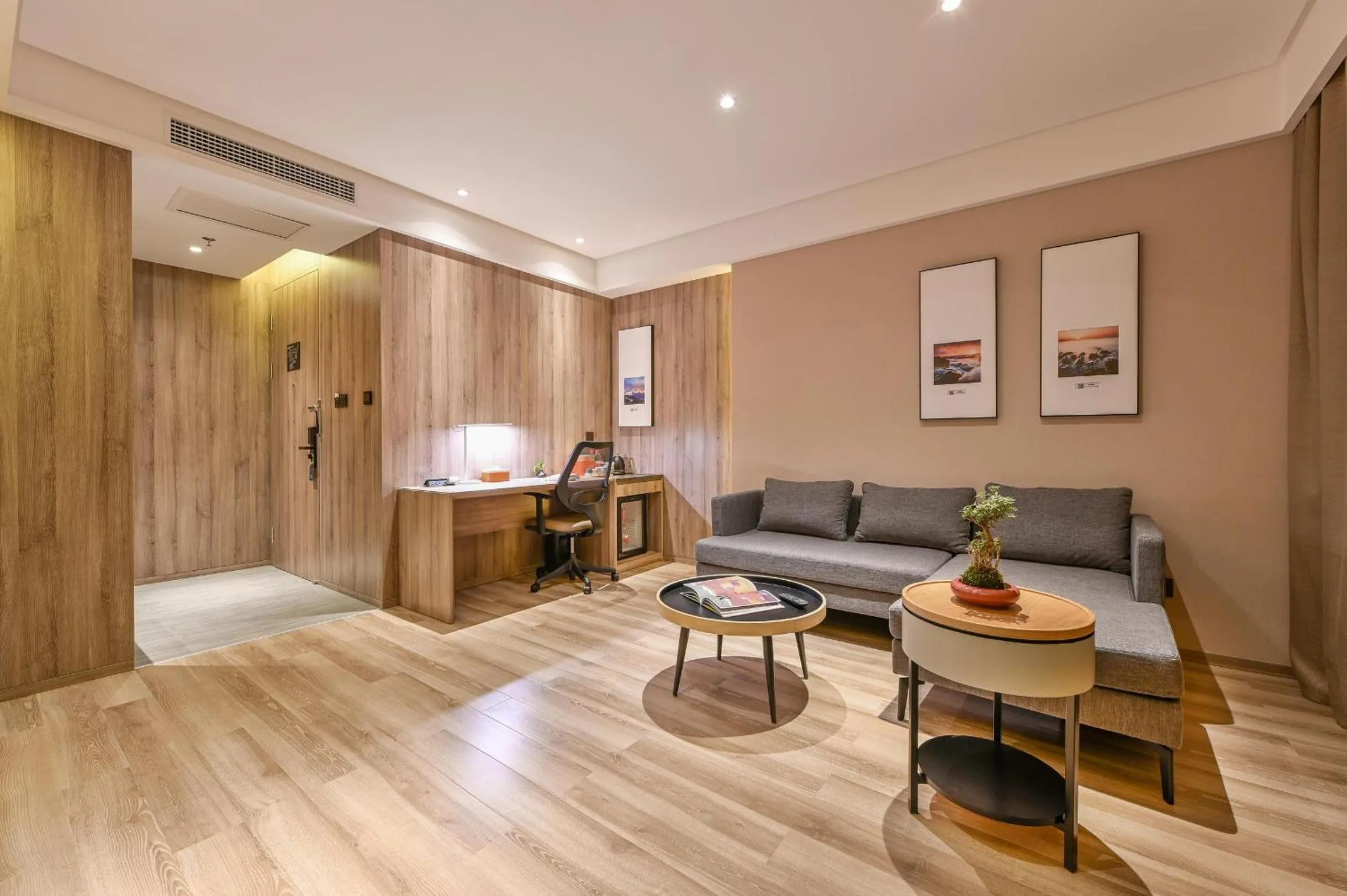 Bed in Atour Hotel Dalian Zhuanghe