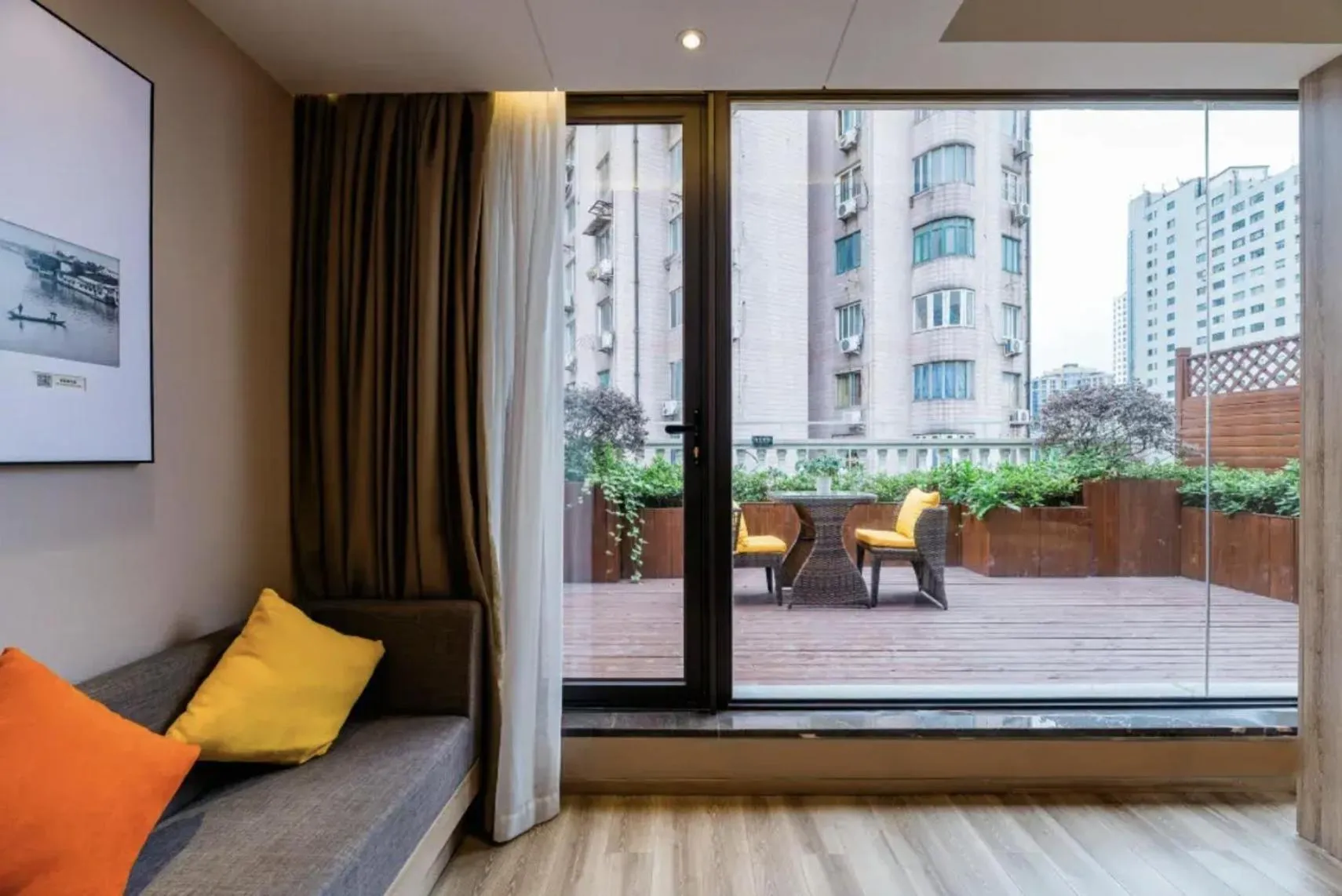 Inner courtyard view in Atour Hotel Shanghai The Old Bund Pier