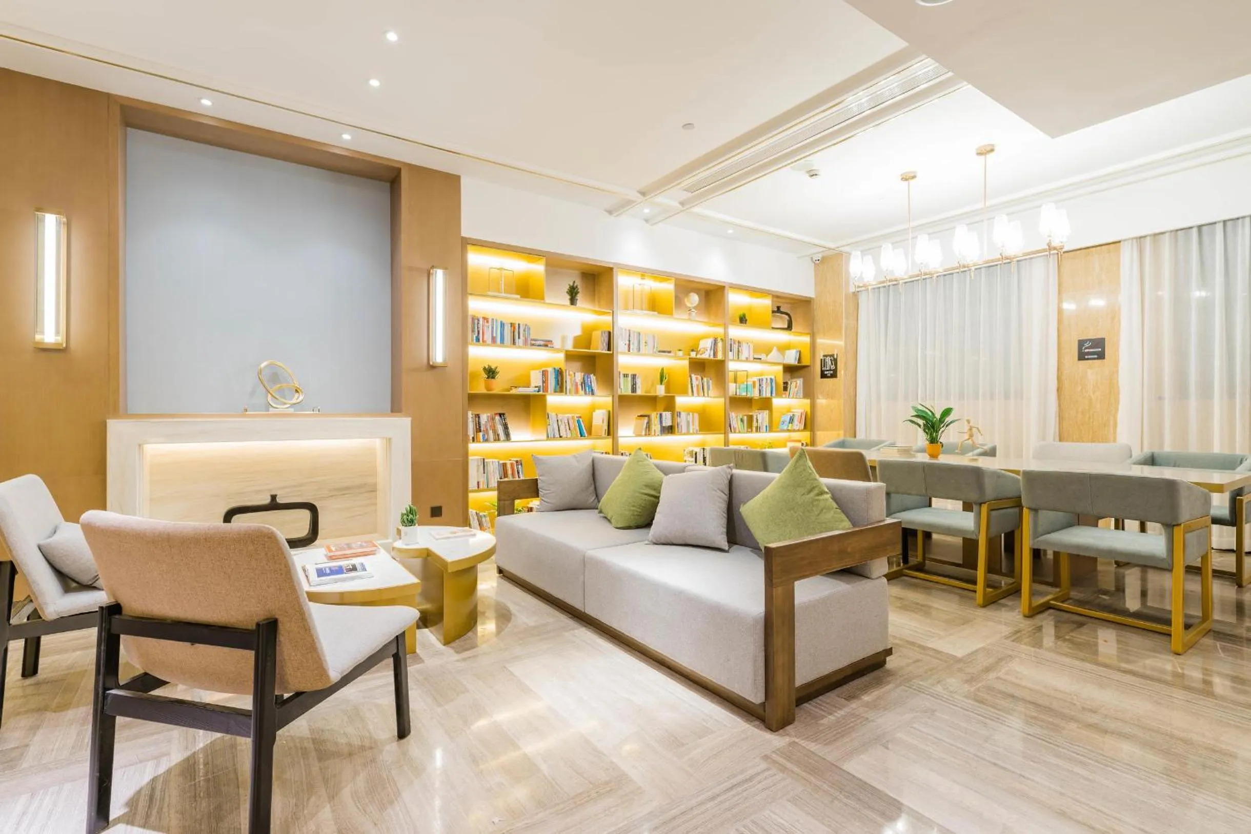 Seating area in Atour Hotel Shanghai The Old Bund Pier