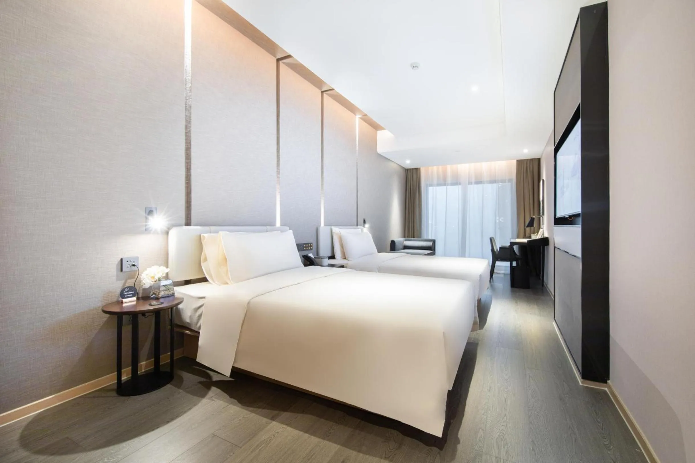 Bed in Atour Hotel Yuzhong Yuci Incity