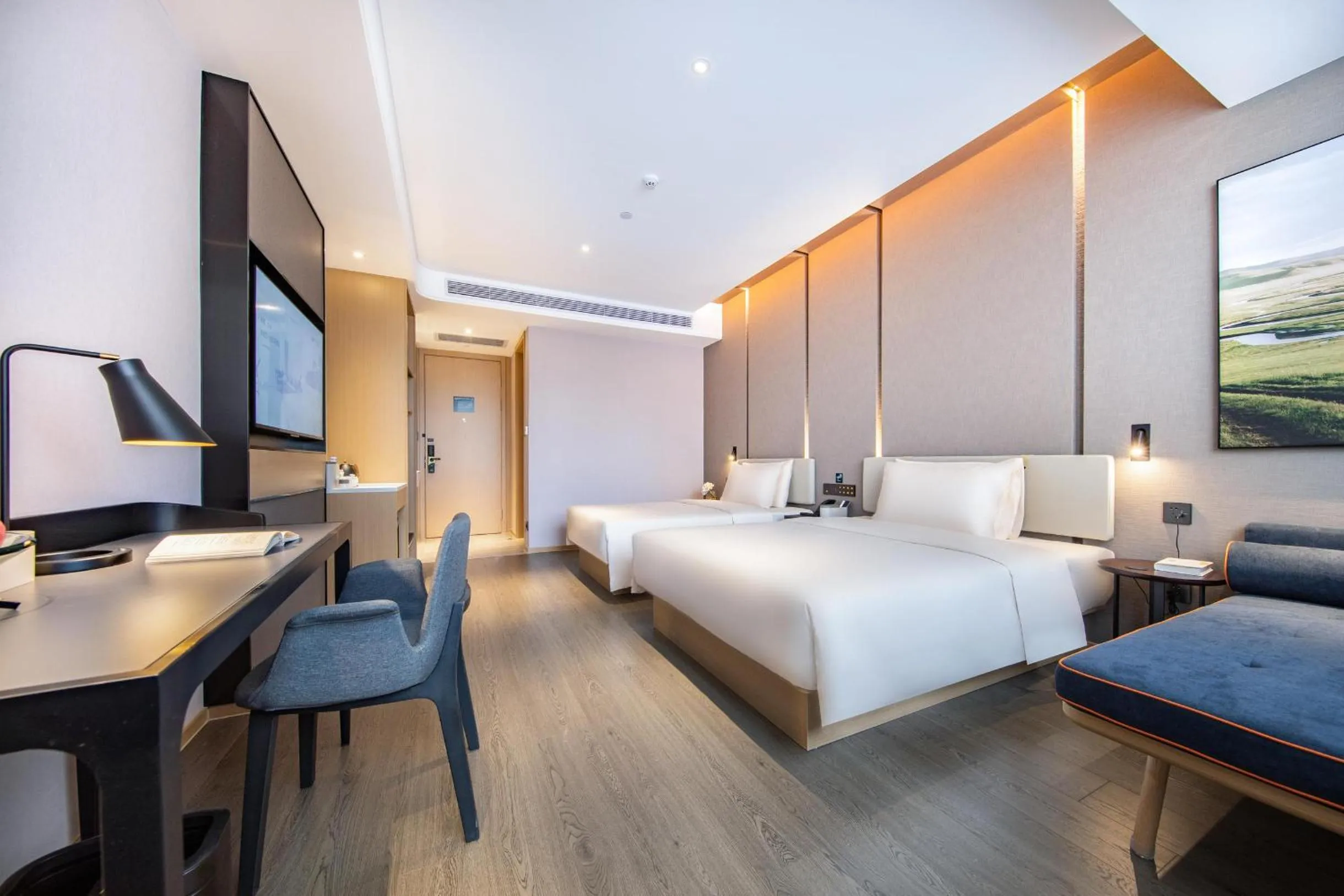 Bed in Atour Hotel Yuzhong Yuci Incity