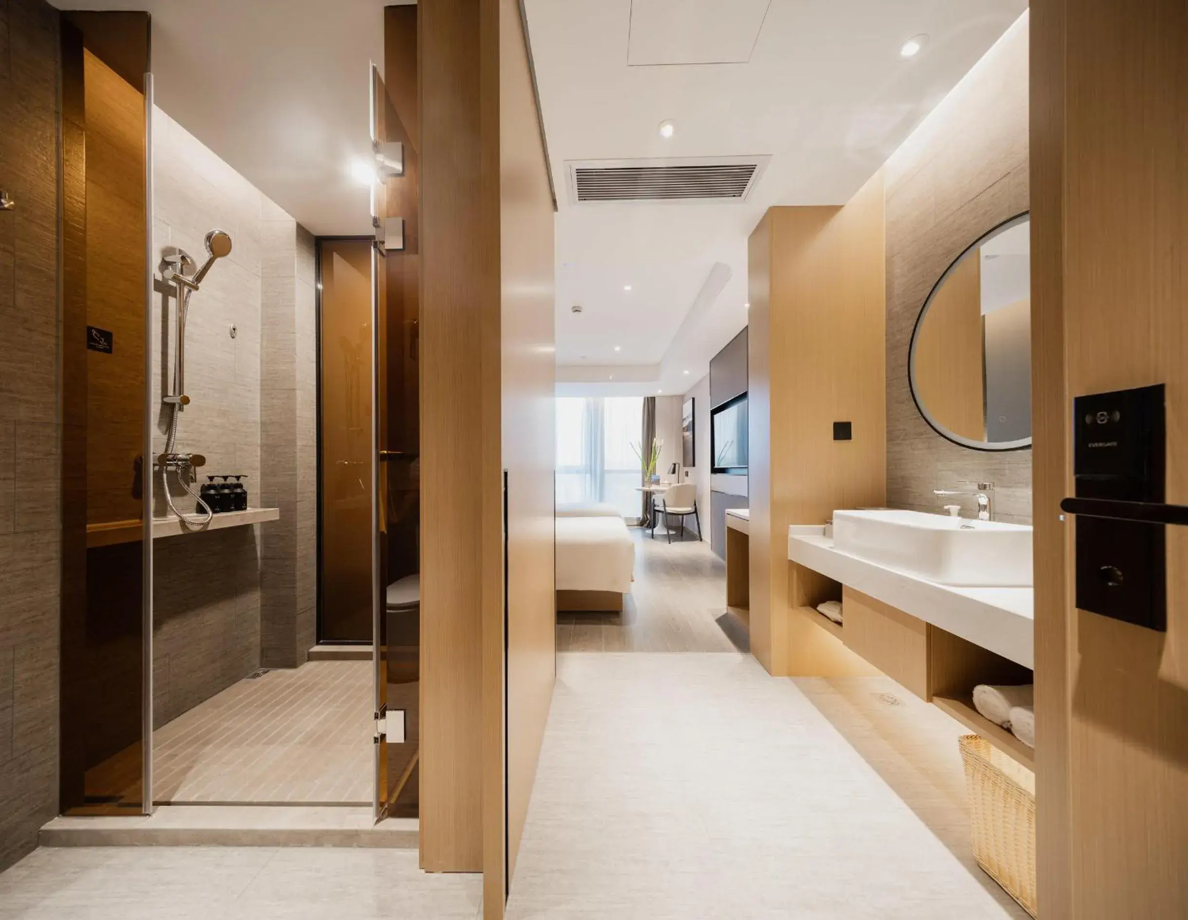 Bed in Atour Hotel Shanghai Pujiang Bed in Atour Hotel Shanghai Pujiang