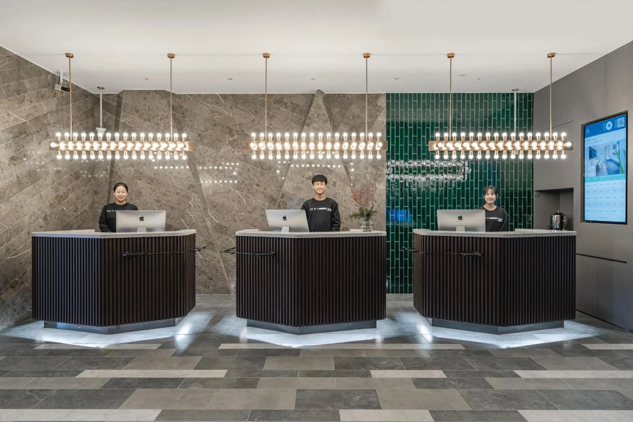 Lobby or reception in Atour Hotel Shanghai Pujiang Lobby or reception in Atour Hotel Shanghai Pujiang